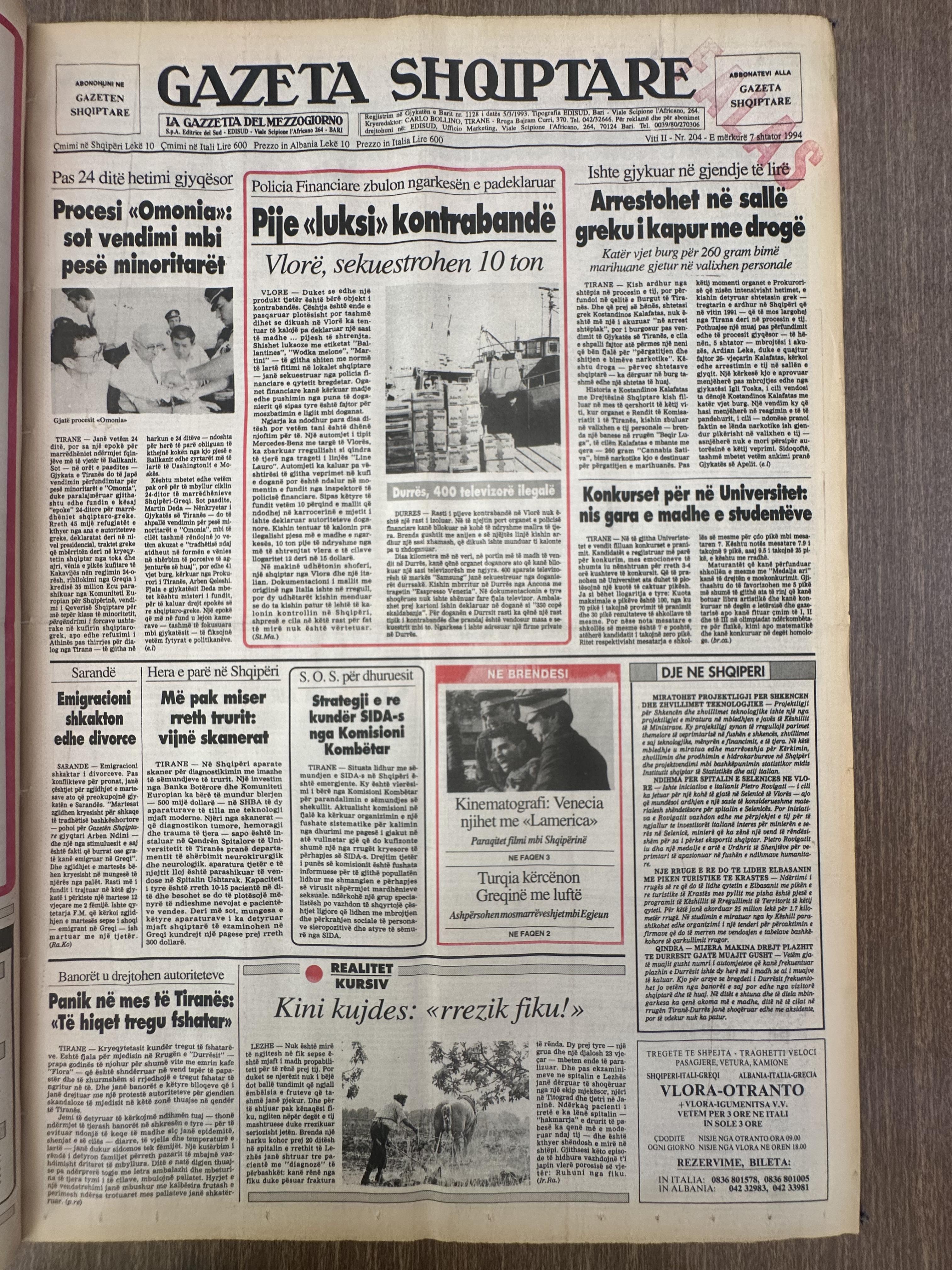 Gazeta Shqiptare 1994-09-07