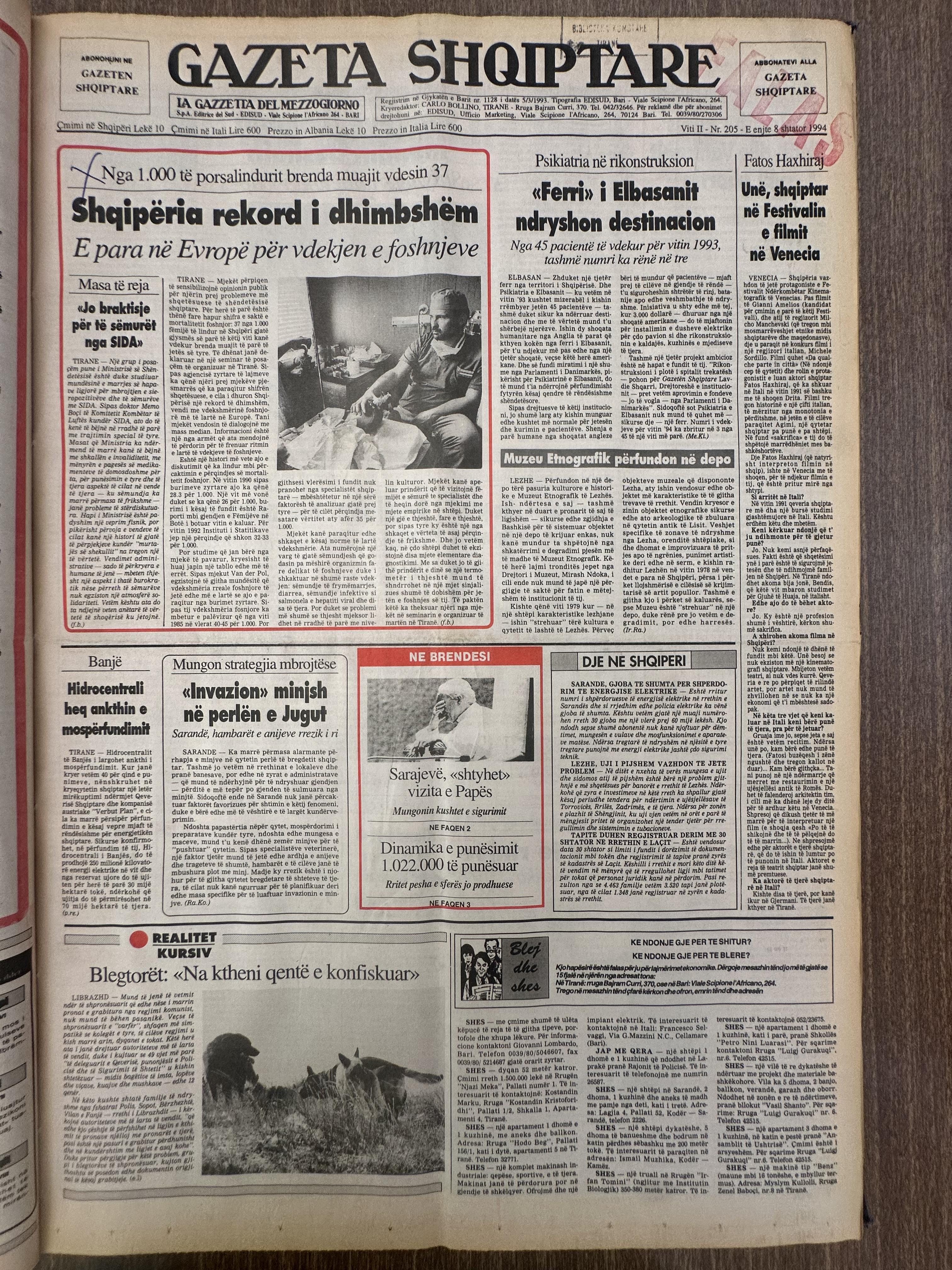 Gazeta Shqiptare 1994-09-08
