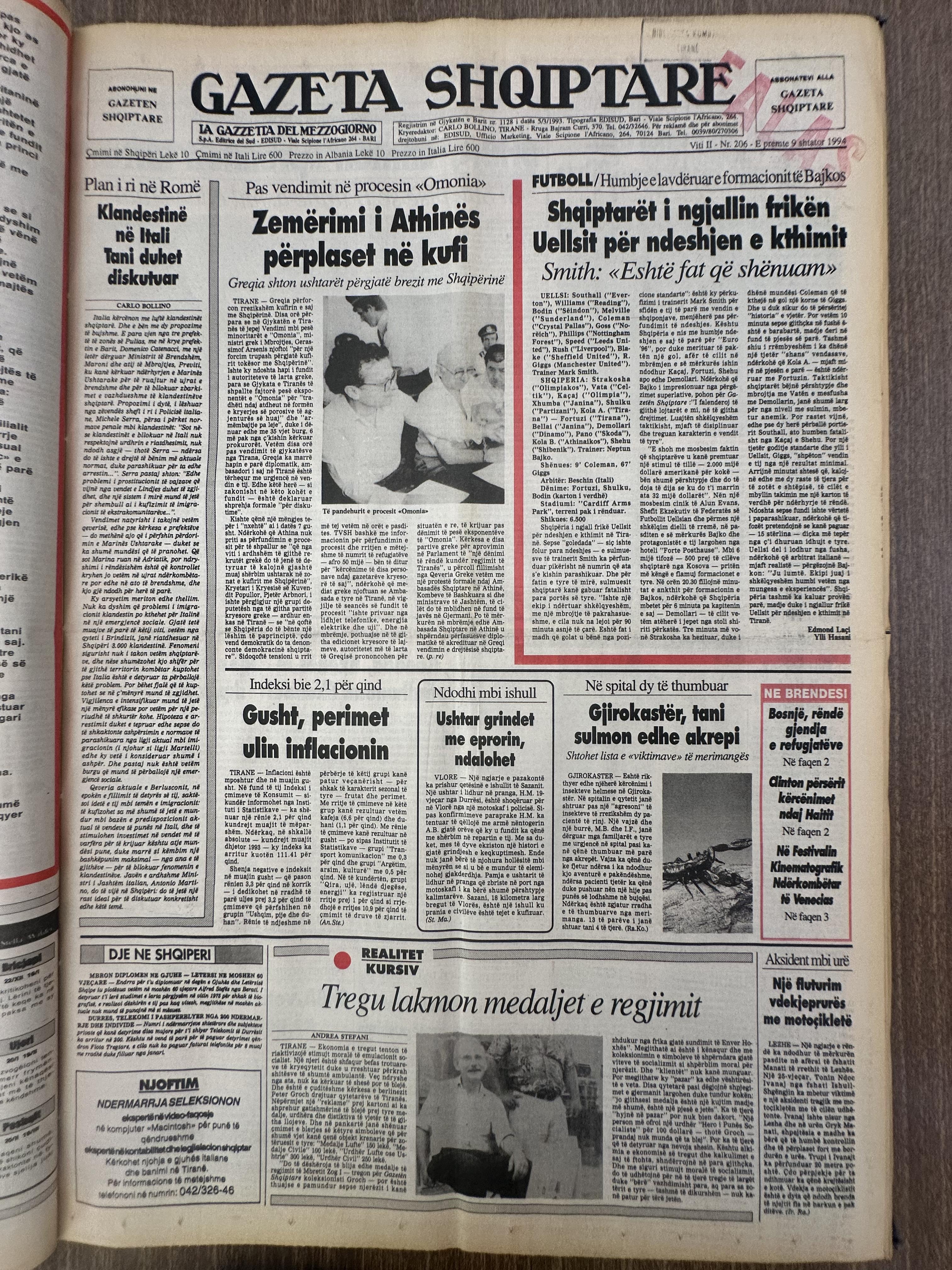 Gazeta Shqiptare 1994-09-09