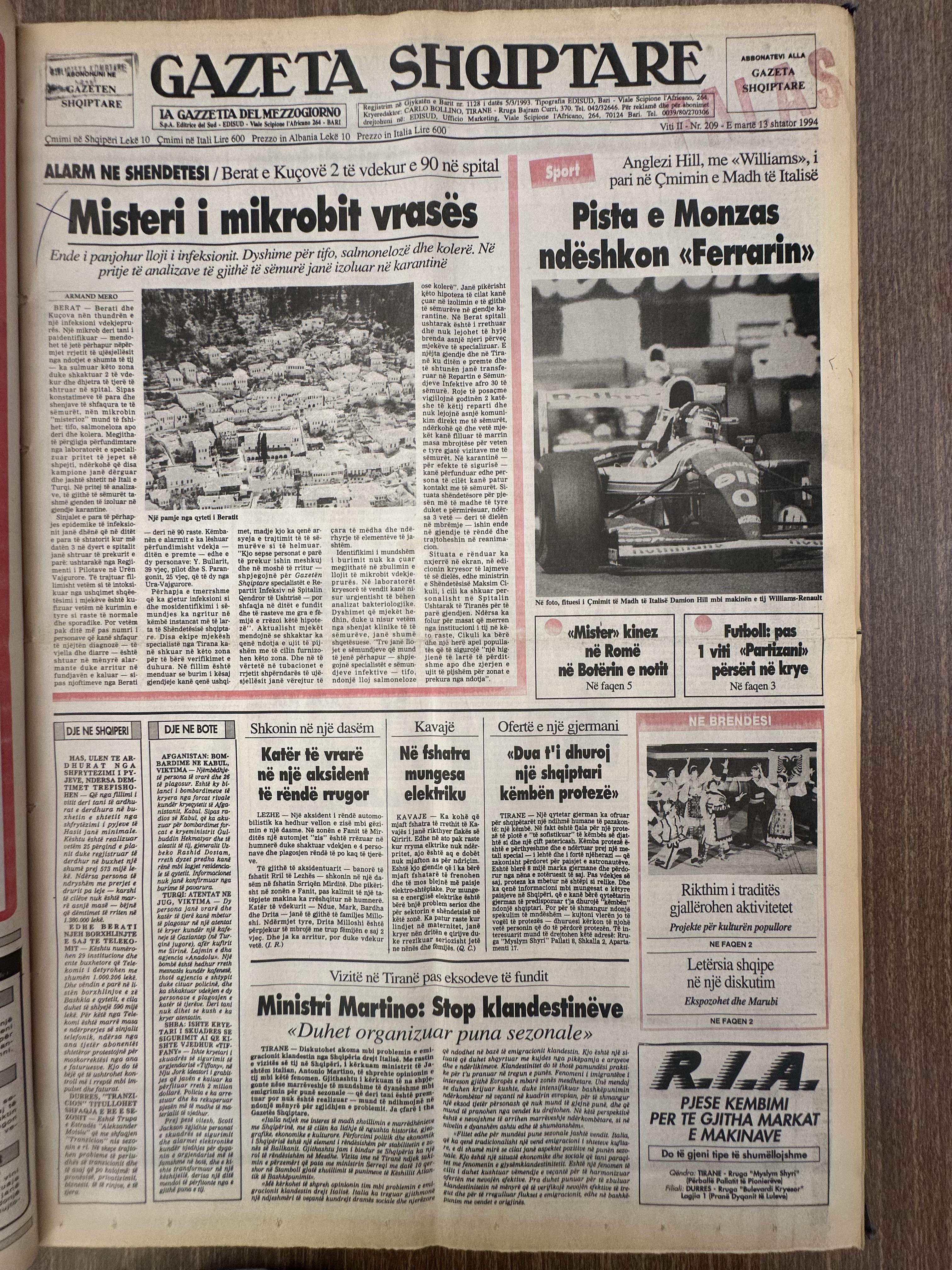 Gazeta Shqiptare 1994-09-13