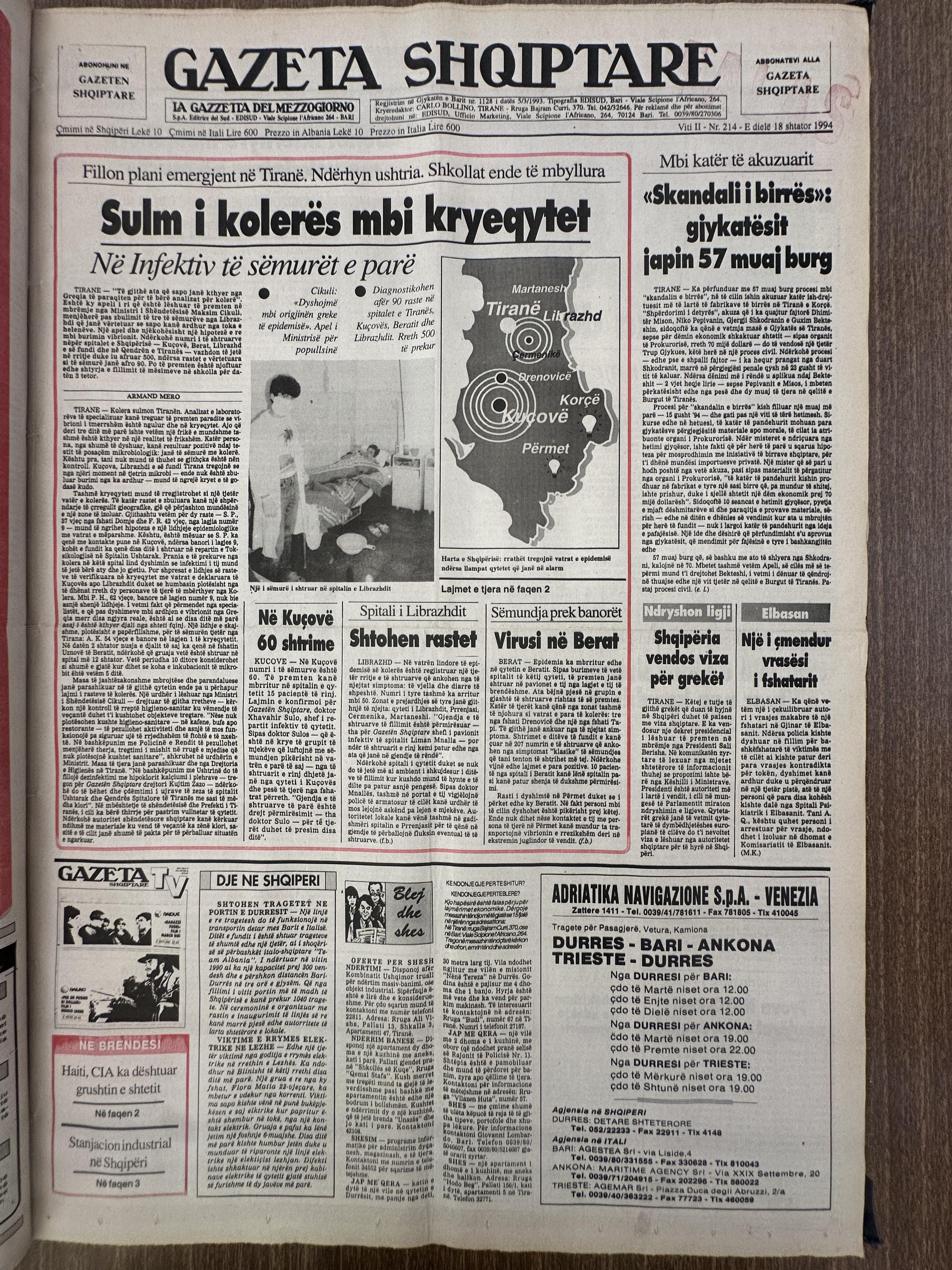 Gazeta Shqiptare 1994-09-18