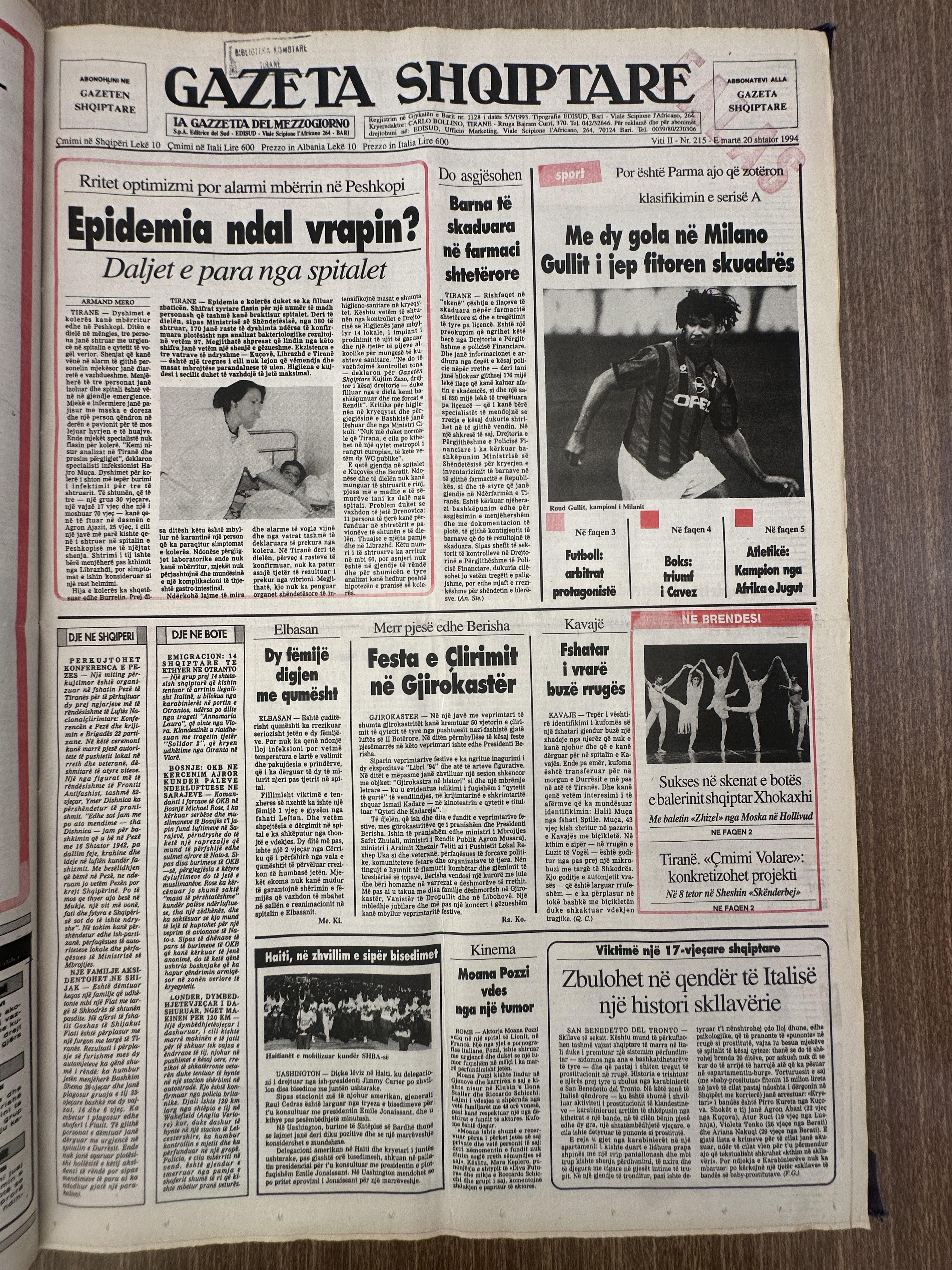 Gazeta Shqiptare 1994-09-20