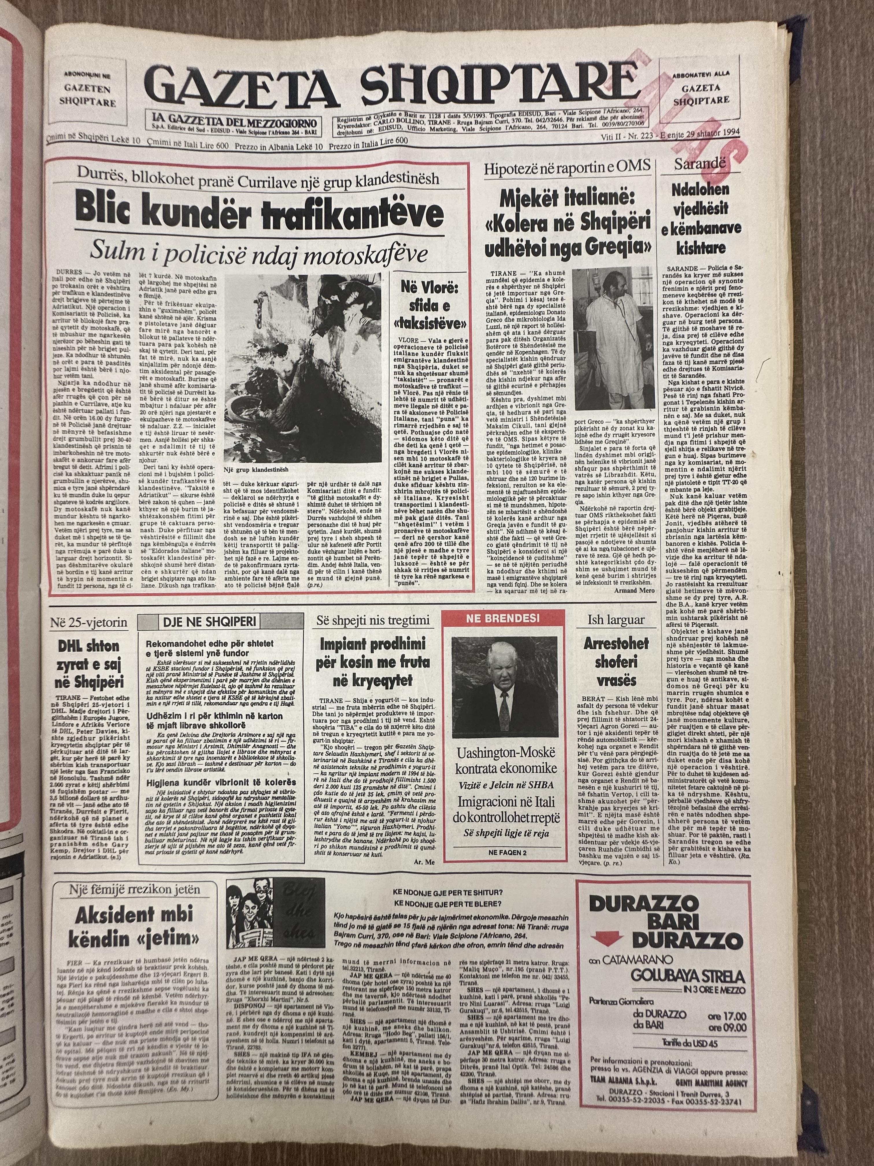 Gazeta Shqiptare 1994-09-29