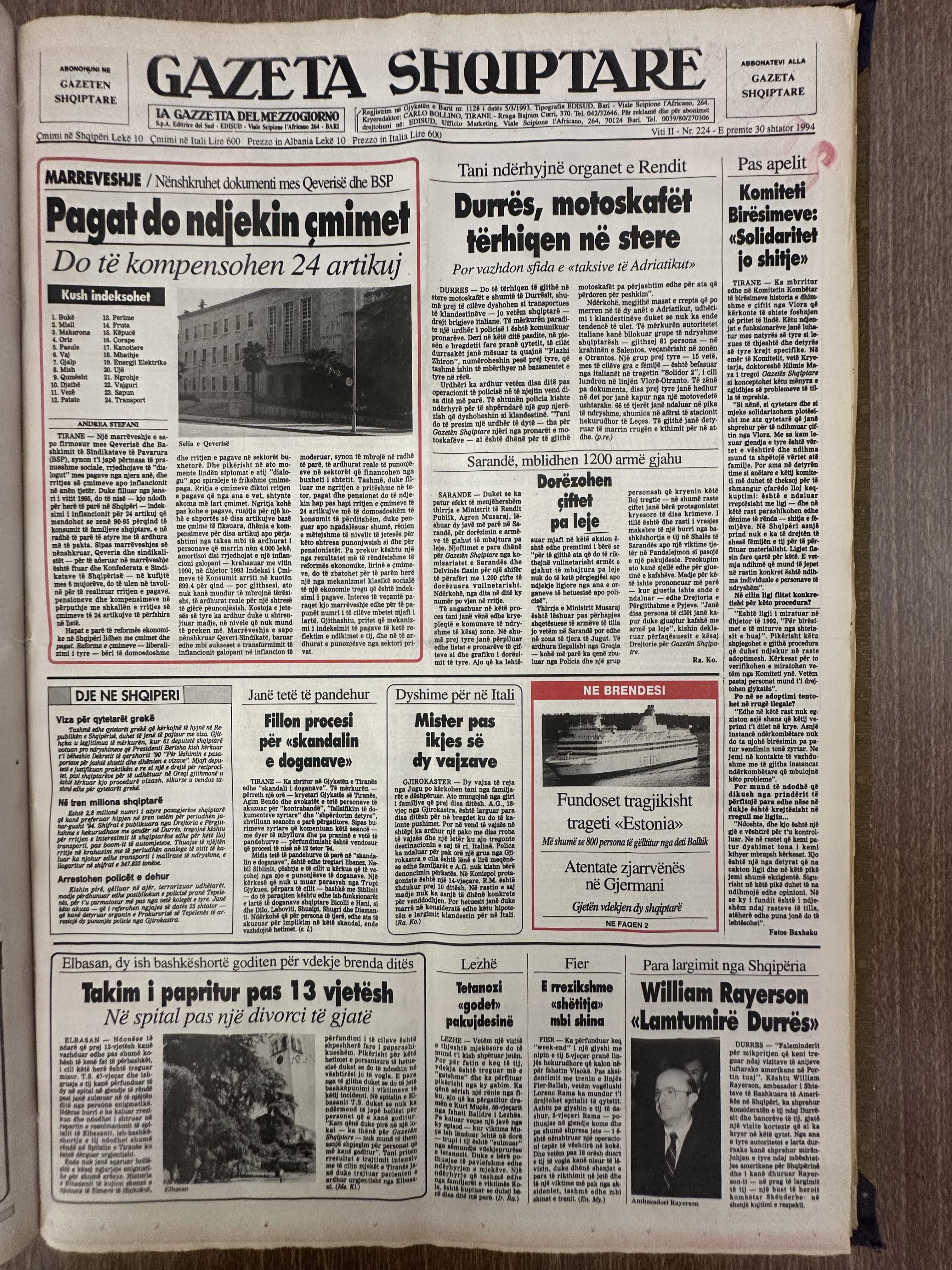 Gazeta Shqiptare 1994-09-30