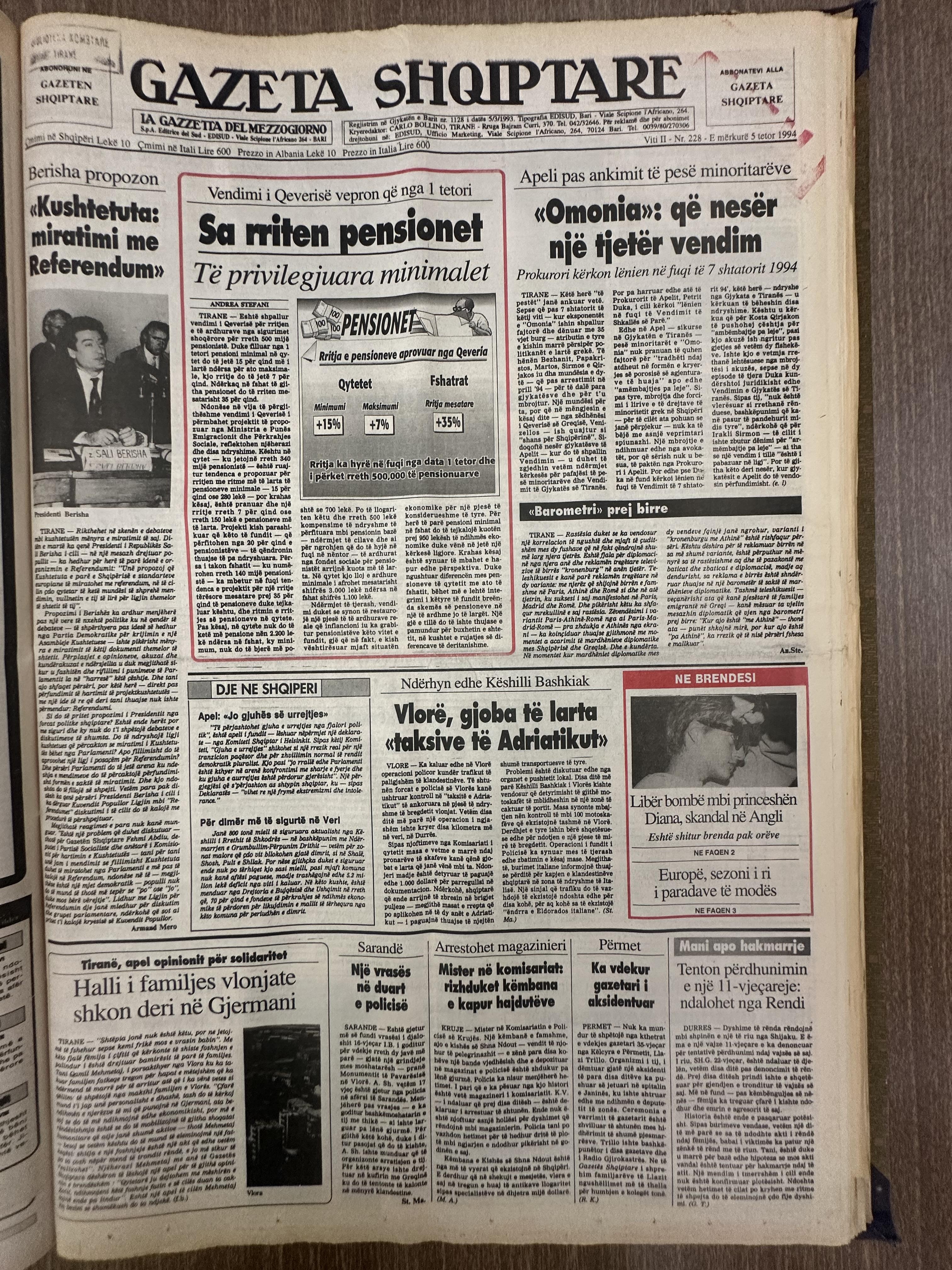 Gazeta Shqiptare 1994-10-05