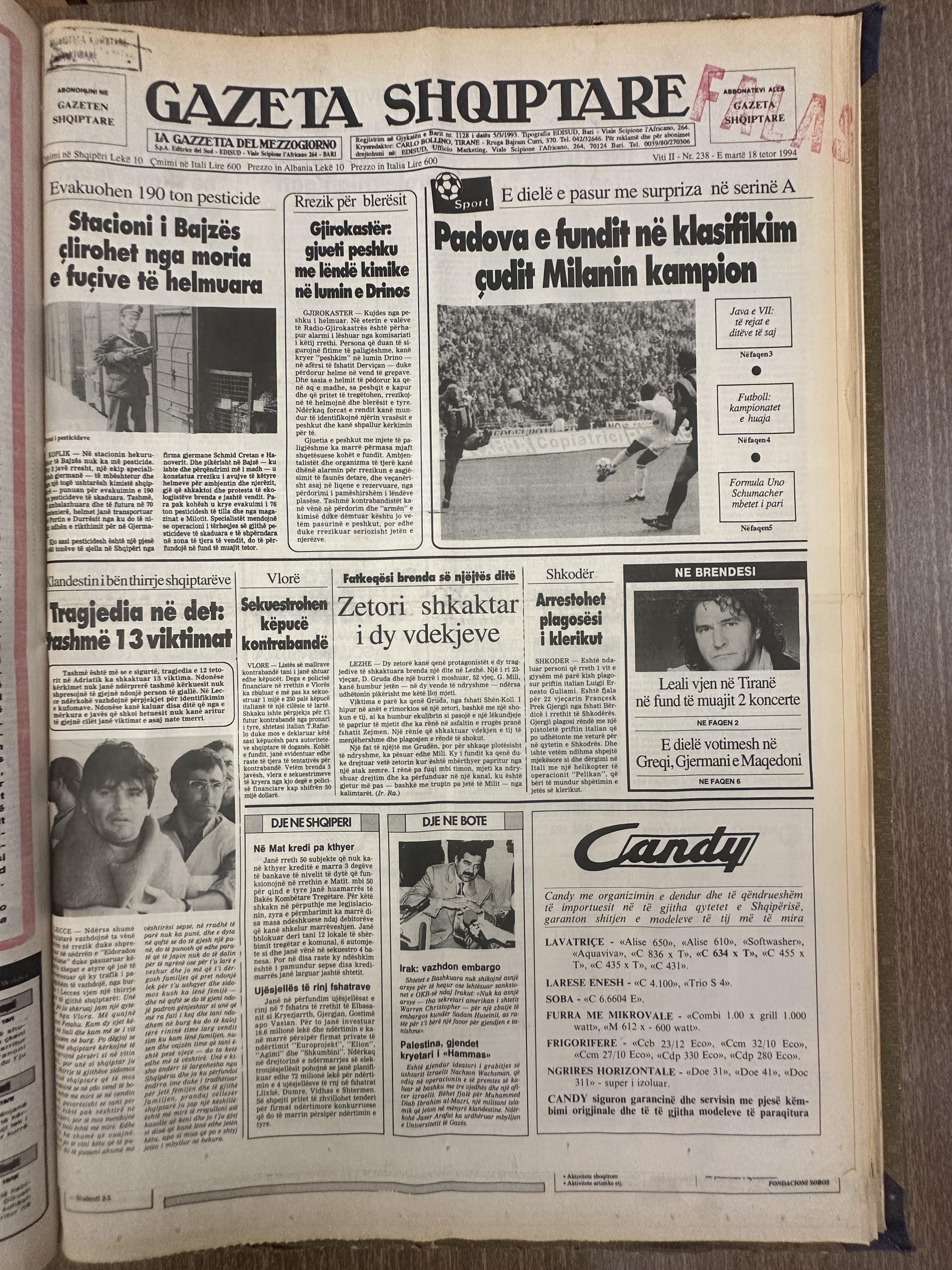 Gazeta Shqiptare 1994-10-18