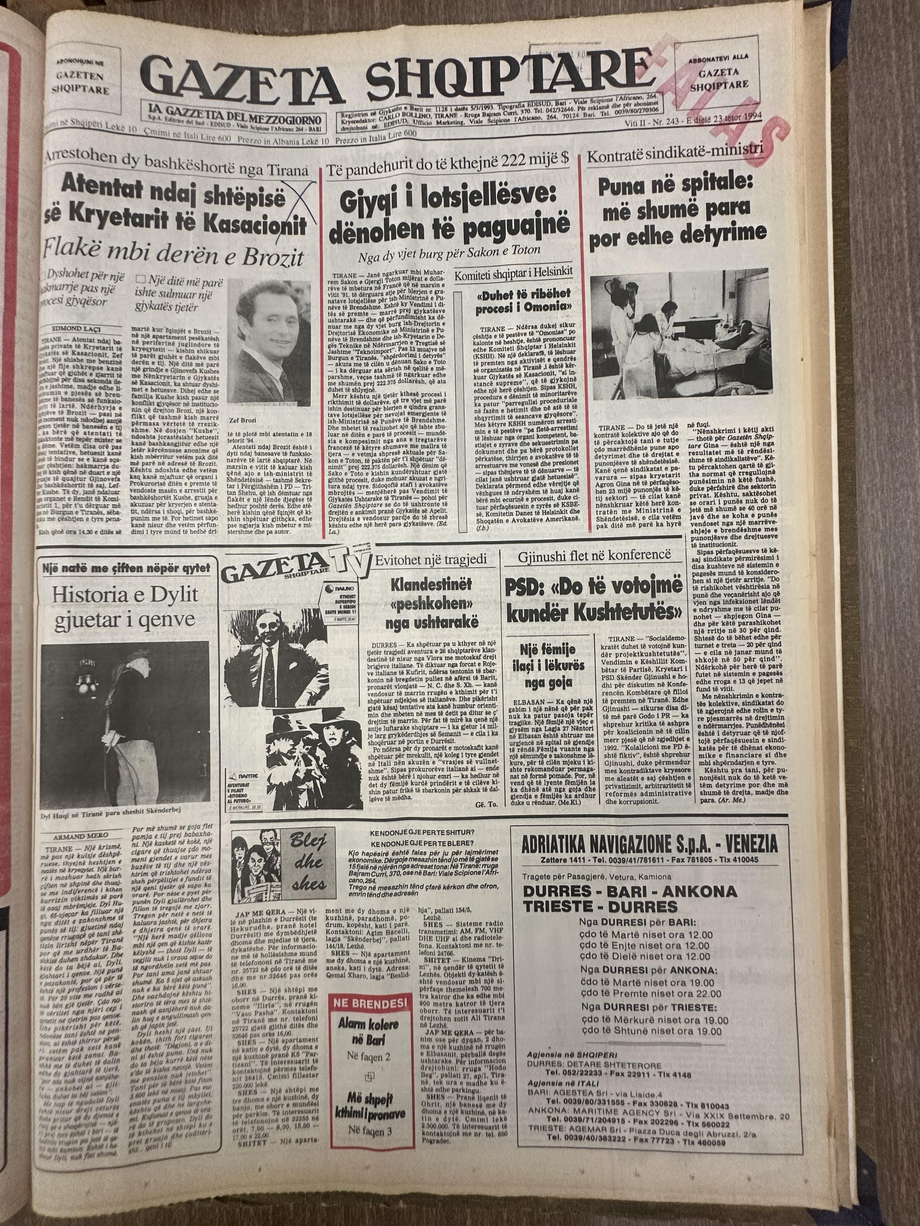 Gazeta Shqiptare 1994-10-23