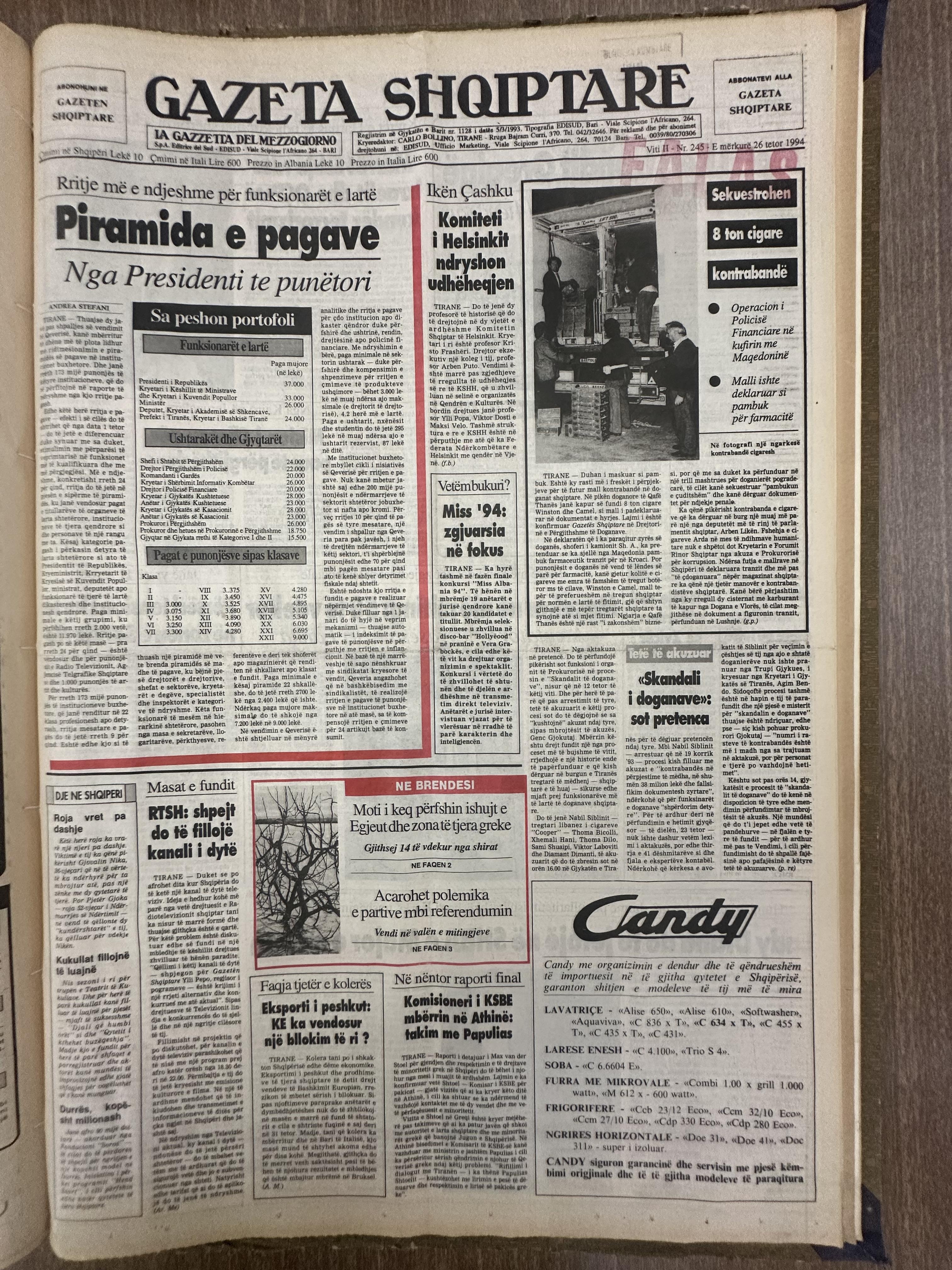 Gazeta Shqiptare 1994-10-26
