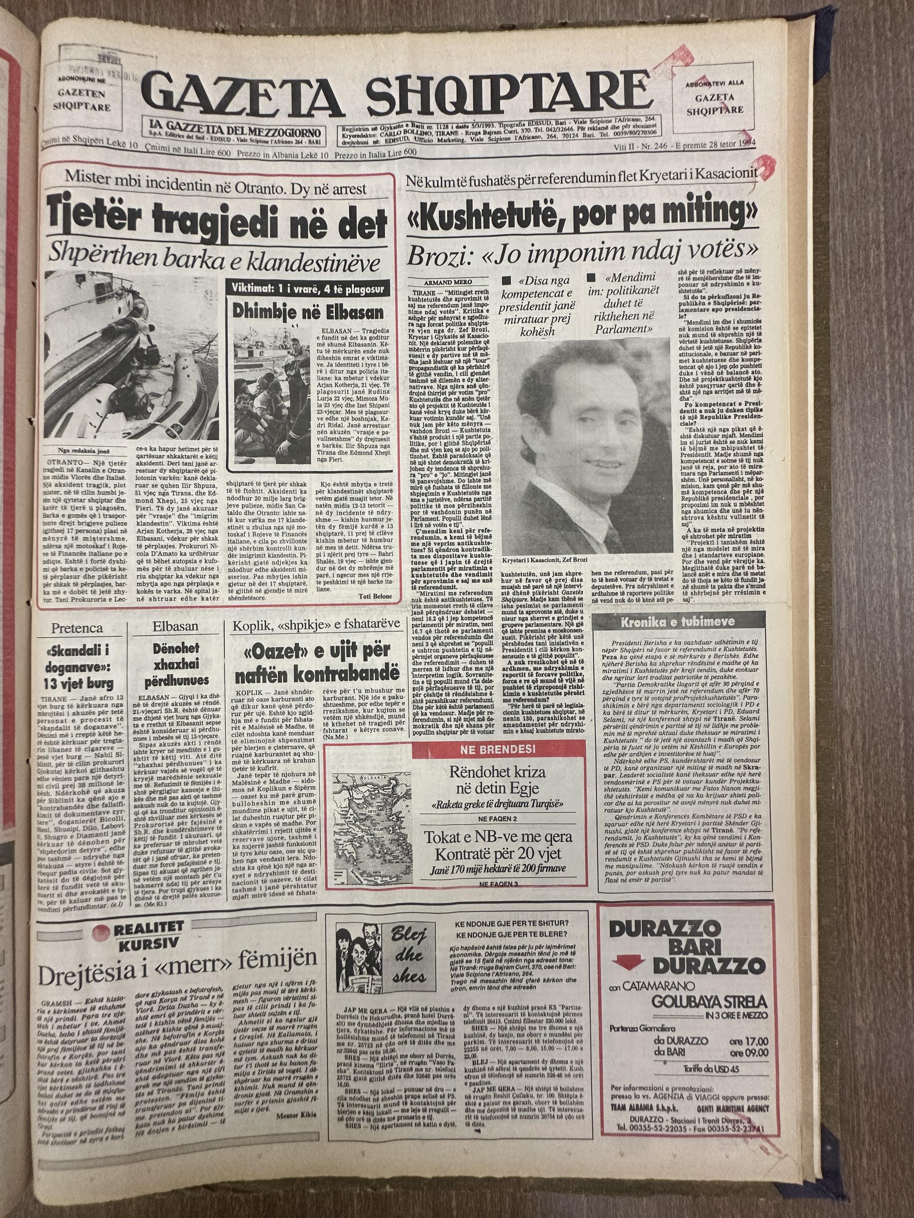 Gazeta Shqiptare 1994-10-28