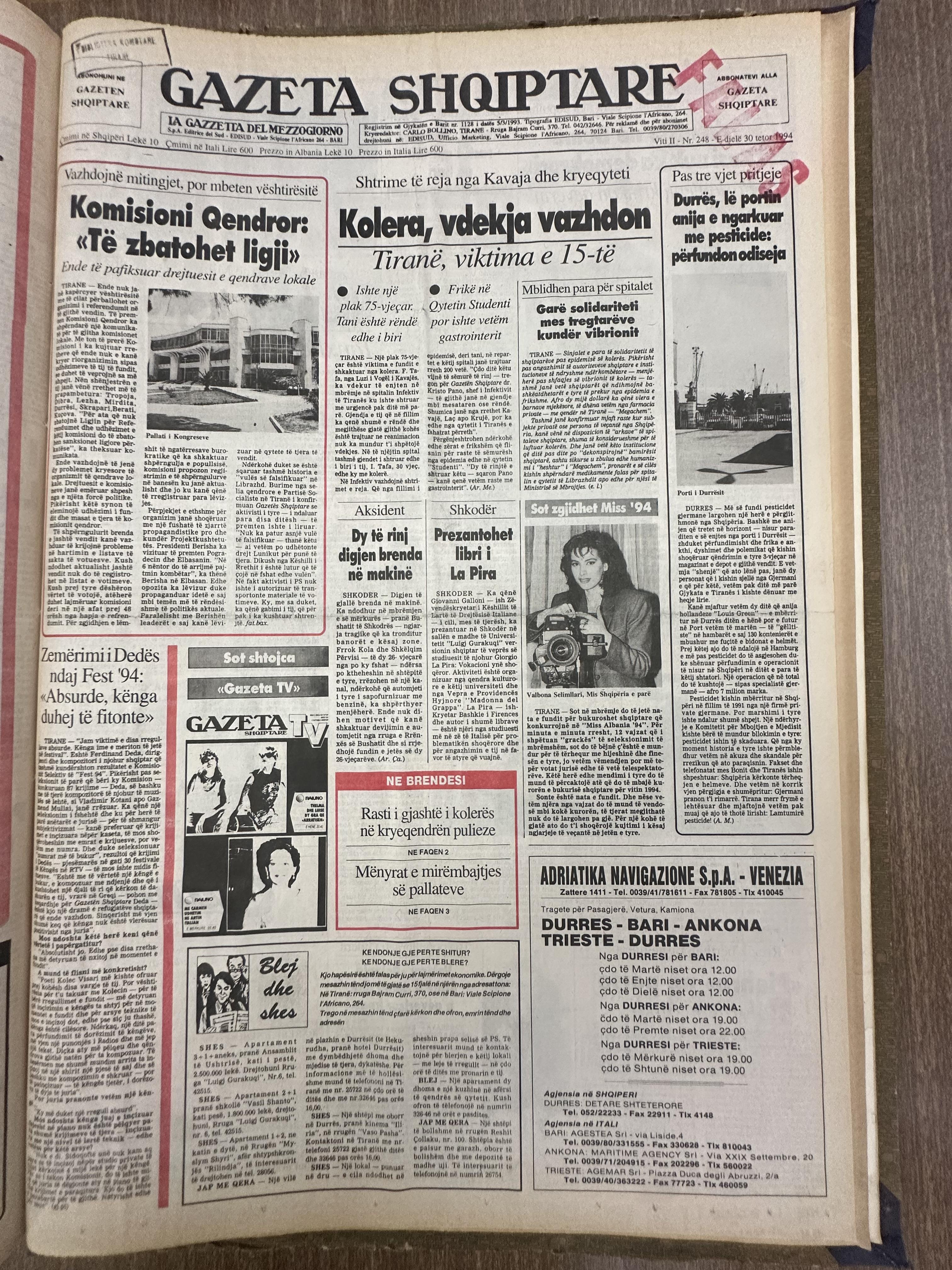Gazeta Shqiptare 1994-10-30