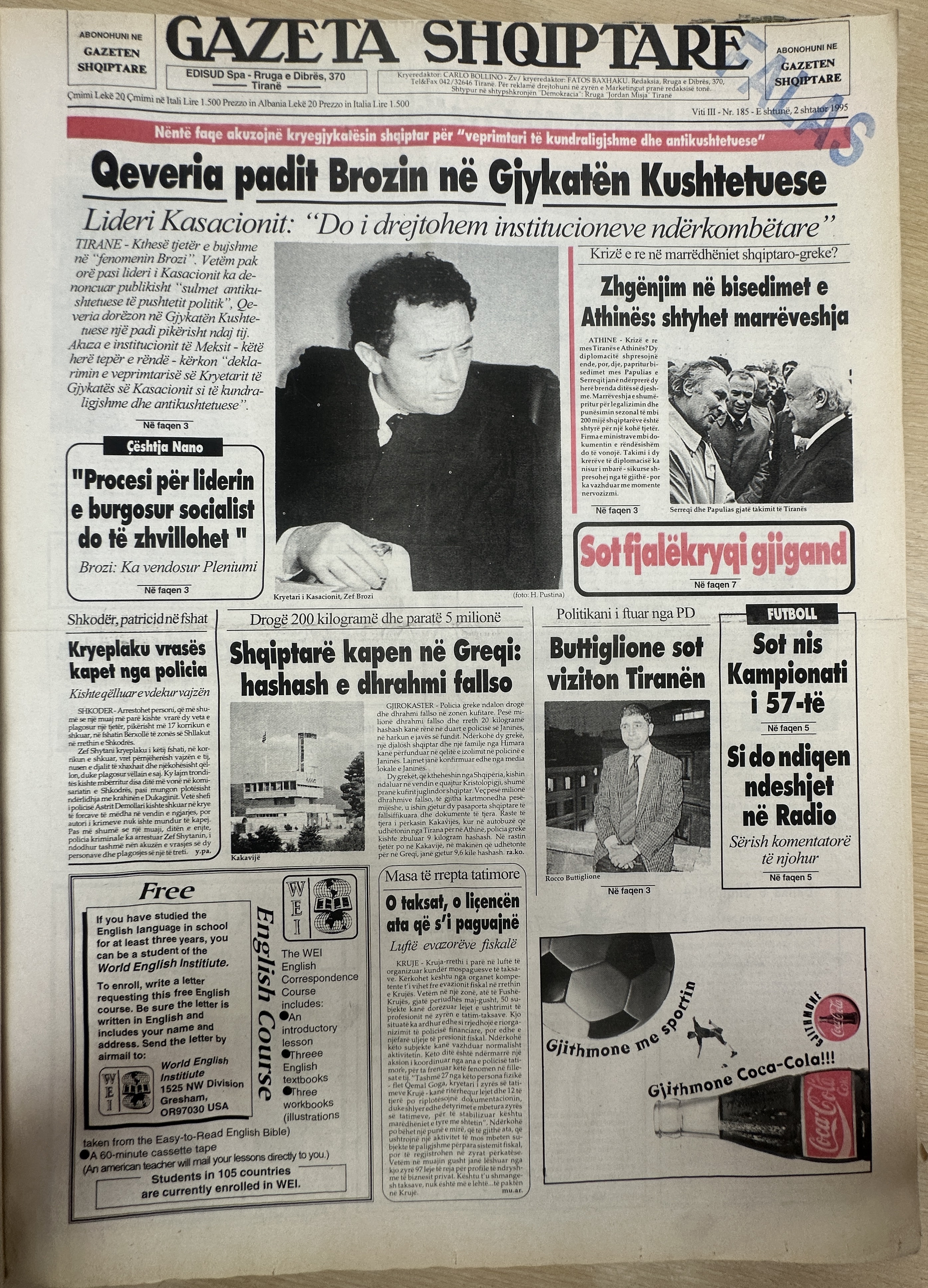 Gazeta Shqiptare 1995-09-02