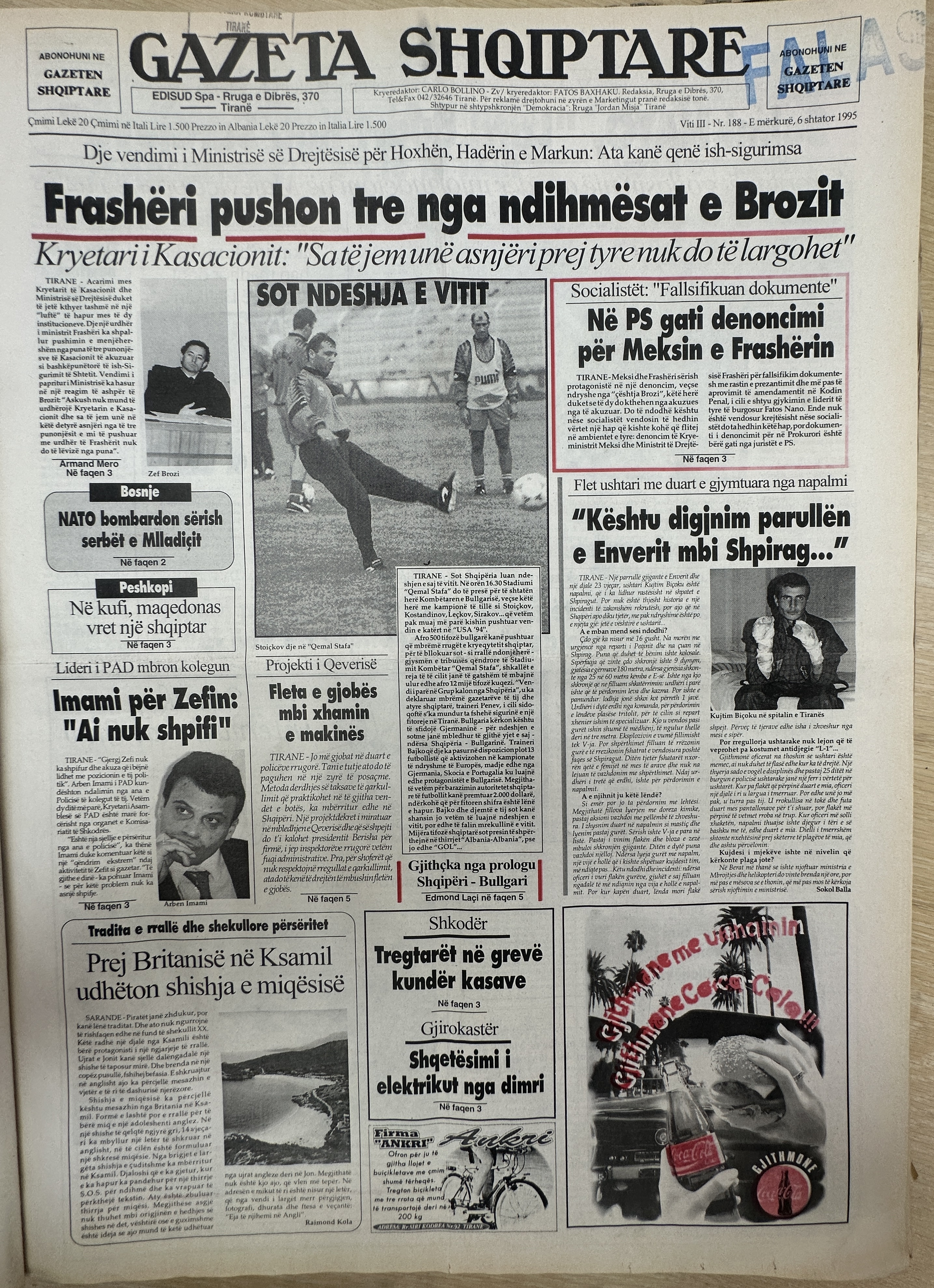 Gazeta Shqiptare 1995-09-06