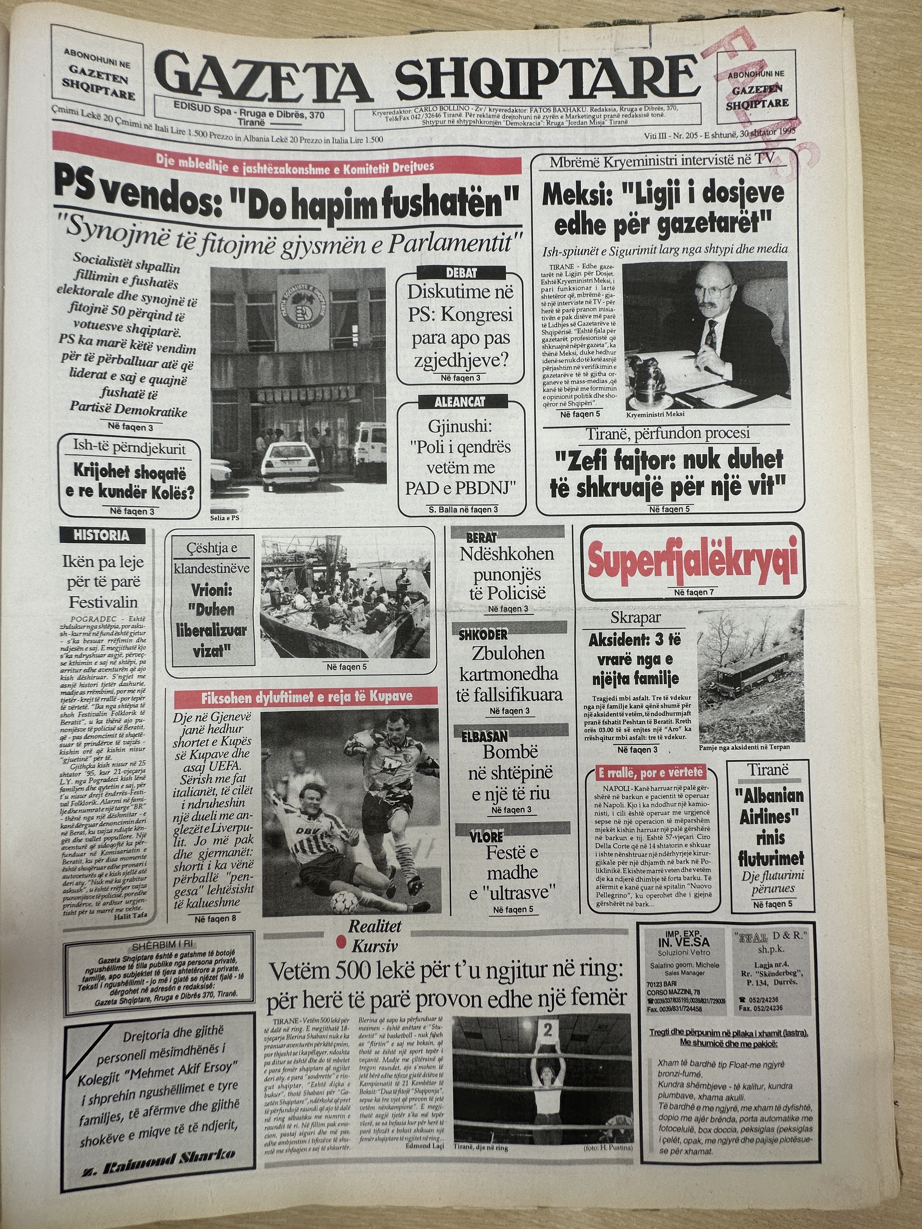 Gazeta Shqiptare 1995-09-30