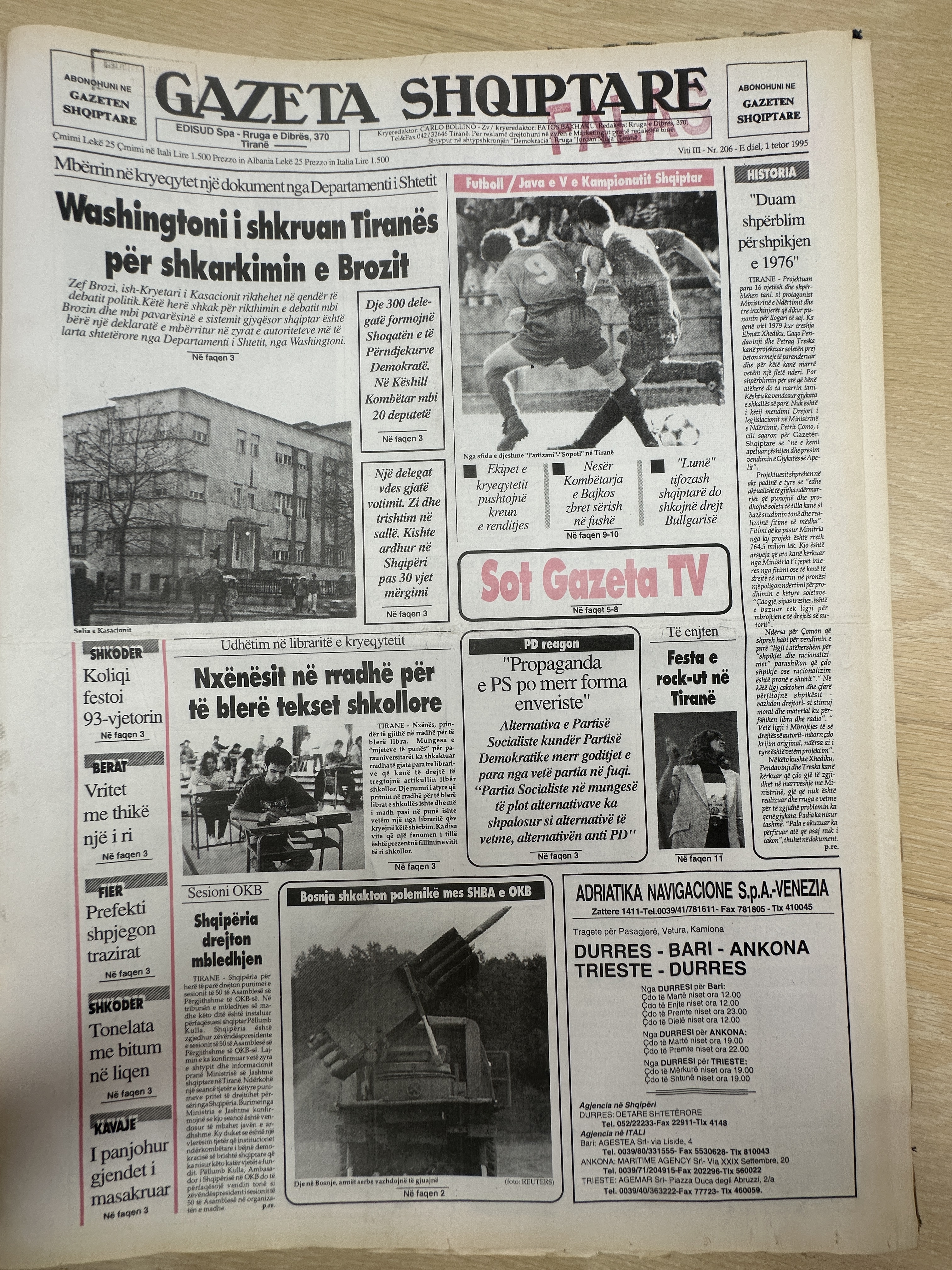 Gazeta Shqiptare 1995-10-01