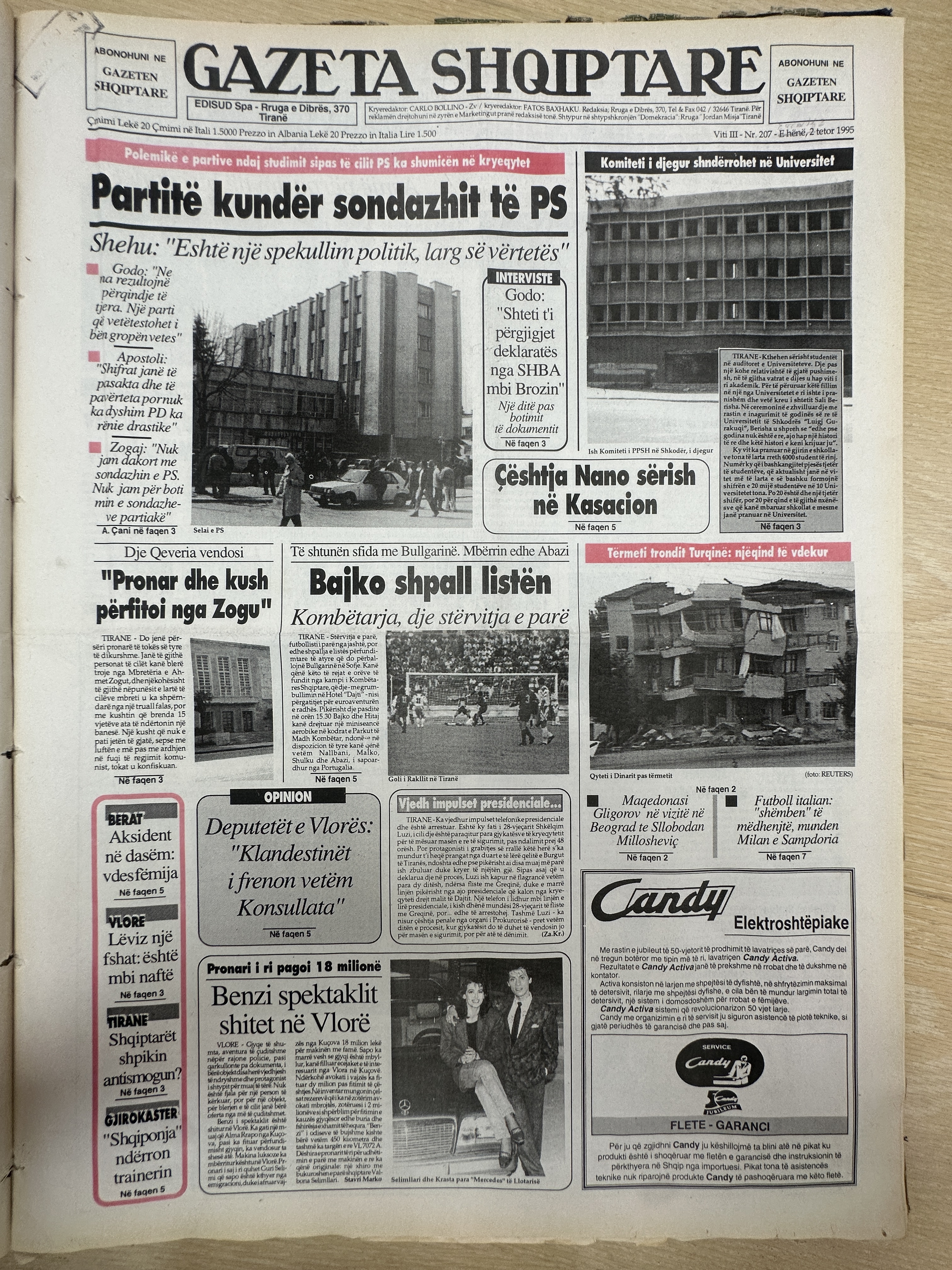 Gazeta Shqiptare 1995-10-02