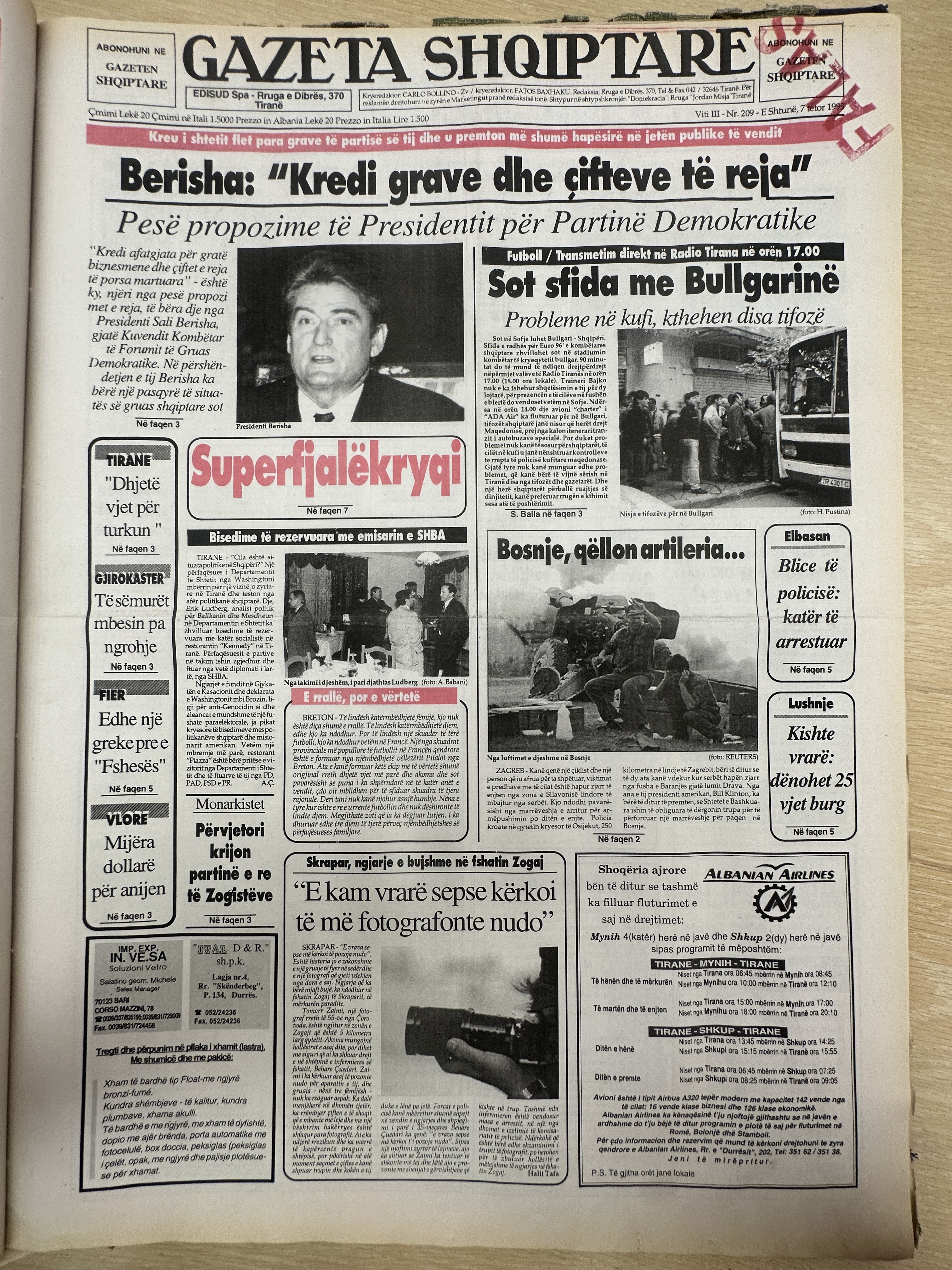 Gazeta Shqiptare 1995-10-07