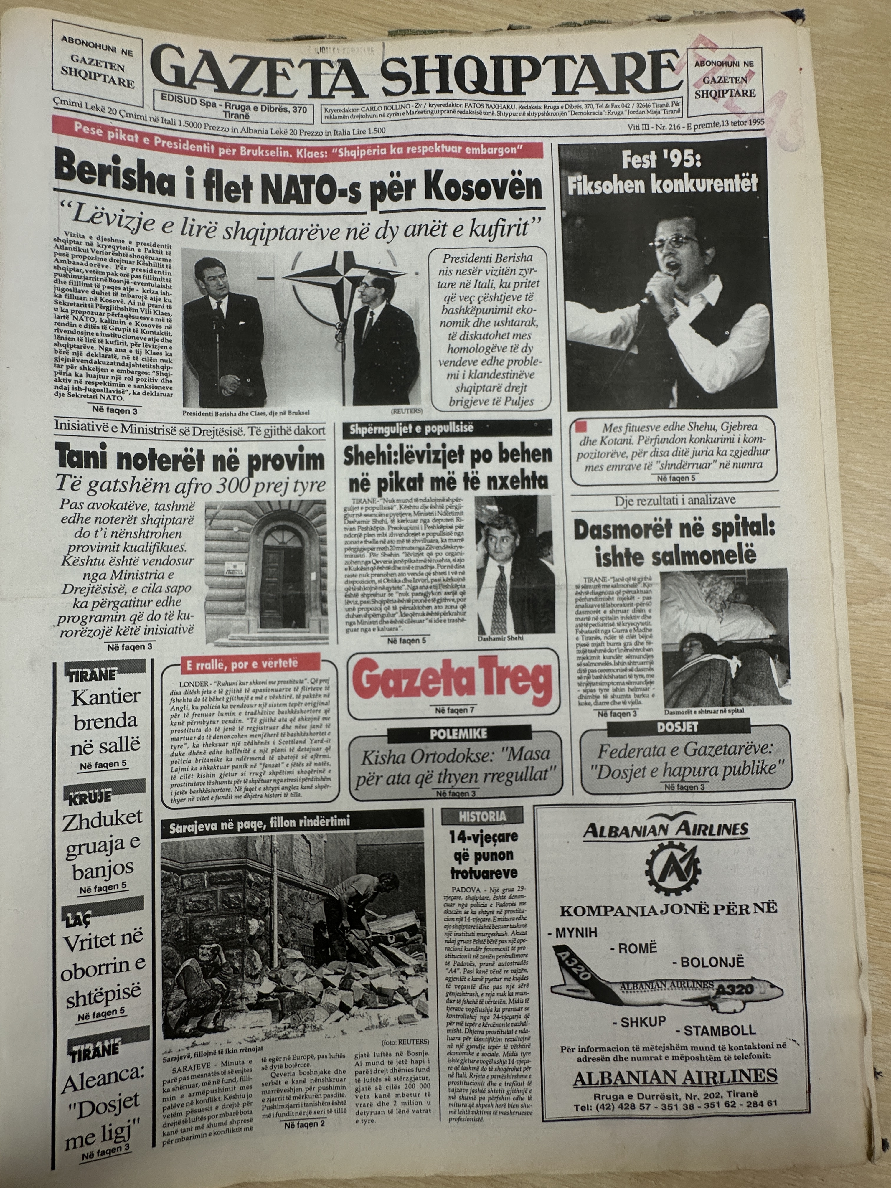 Gazeta Shqiptare 1995-10-13