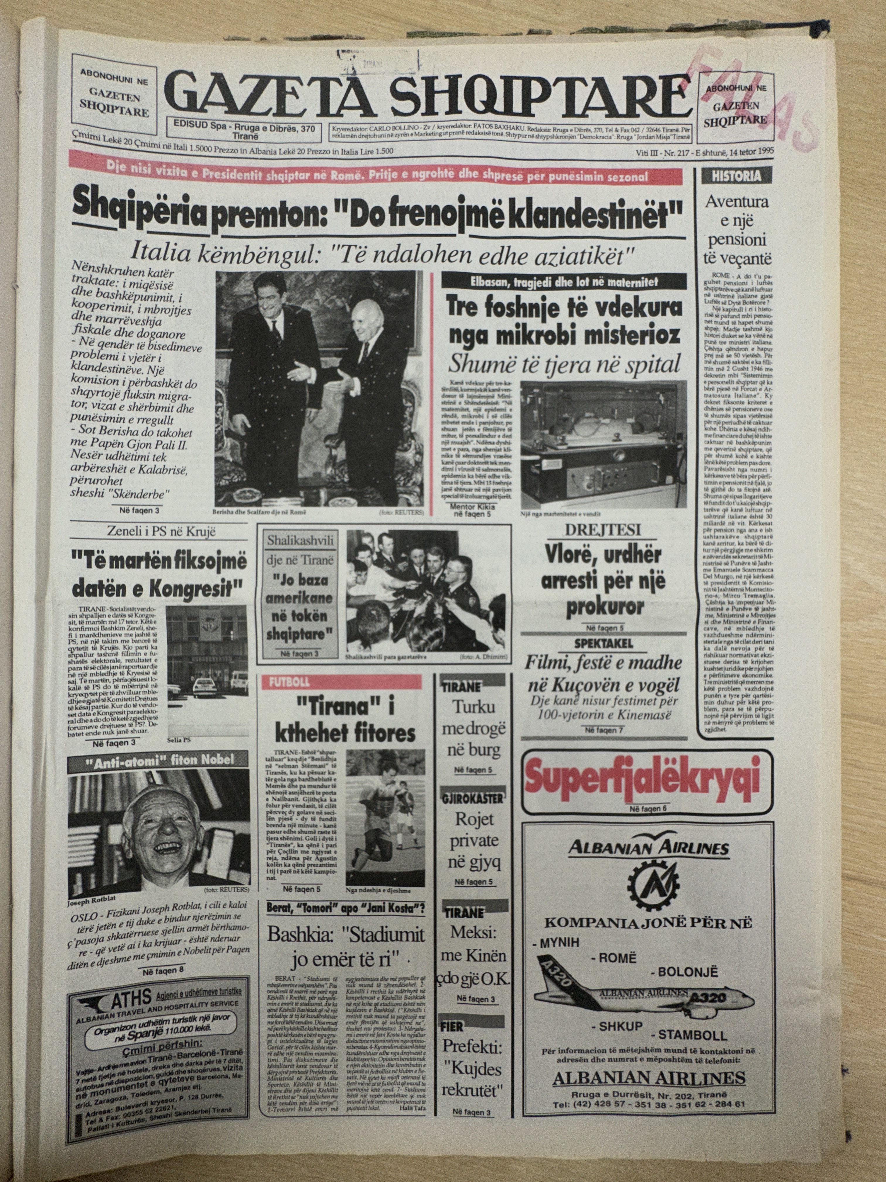 Gazeta Shqiptare 1995-10-14