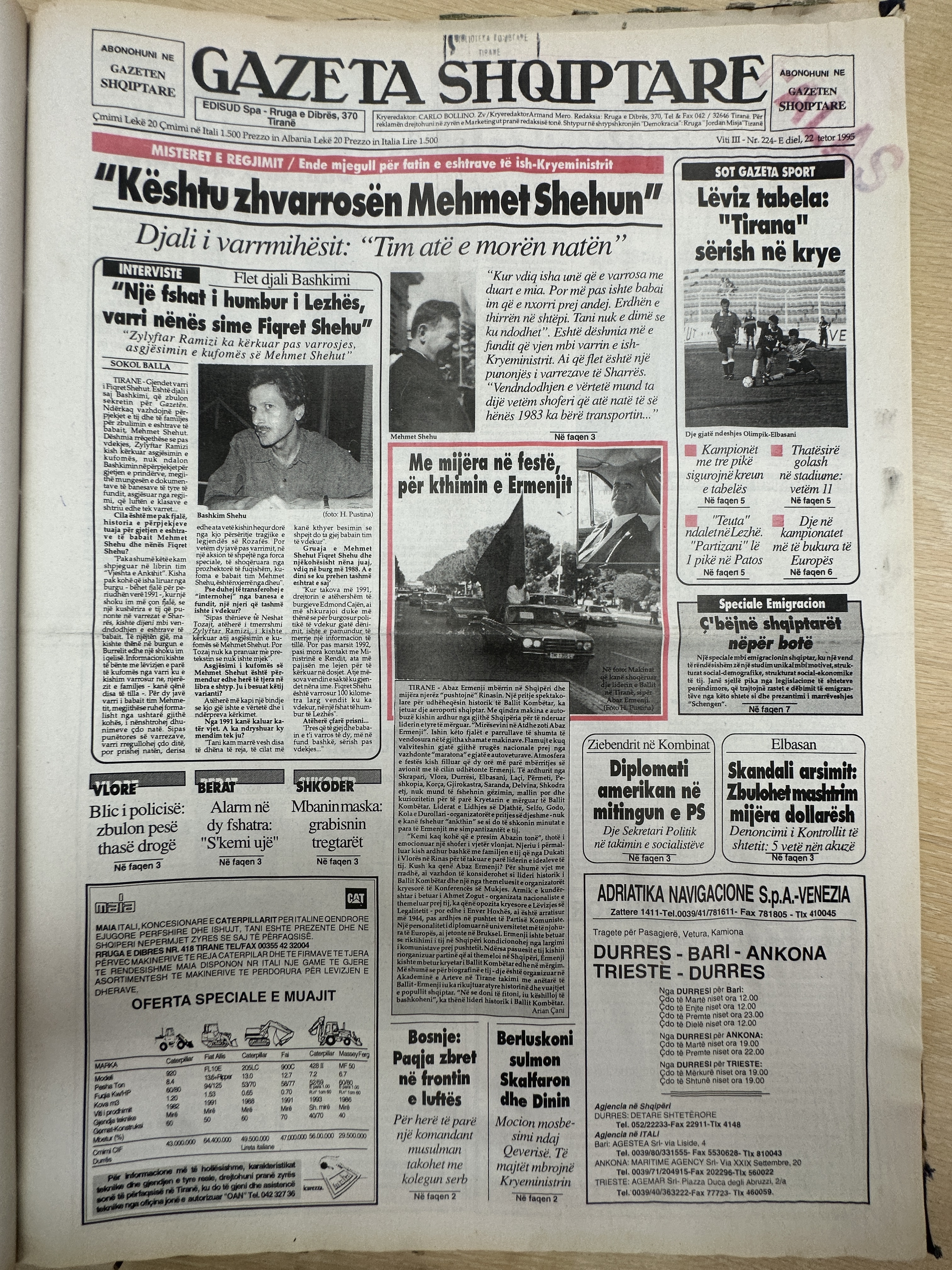 Gazeta Shqiptare 1995-10-22