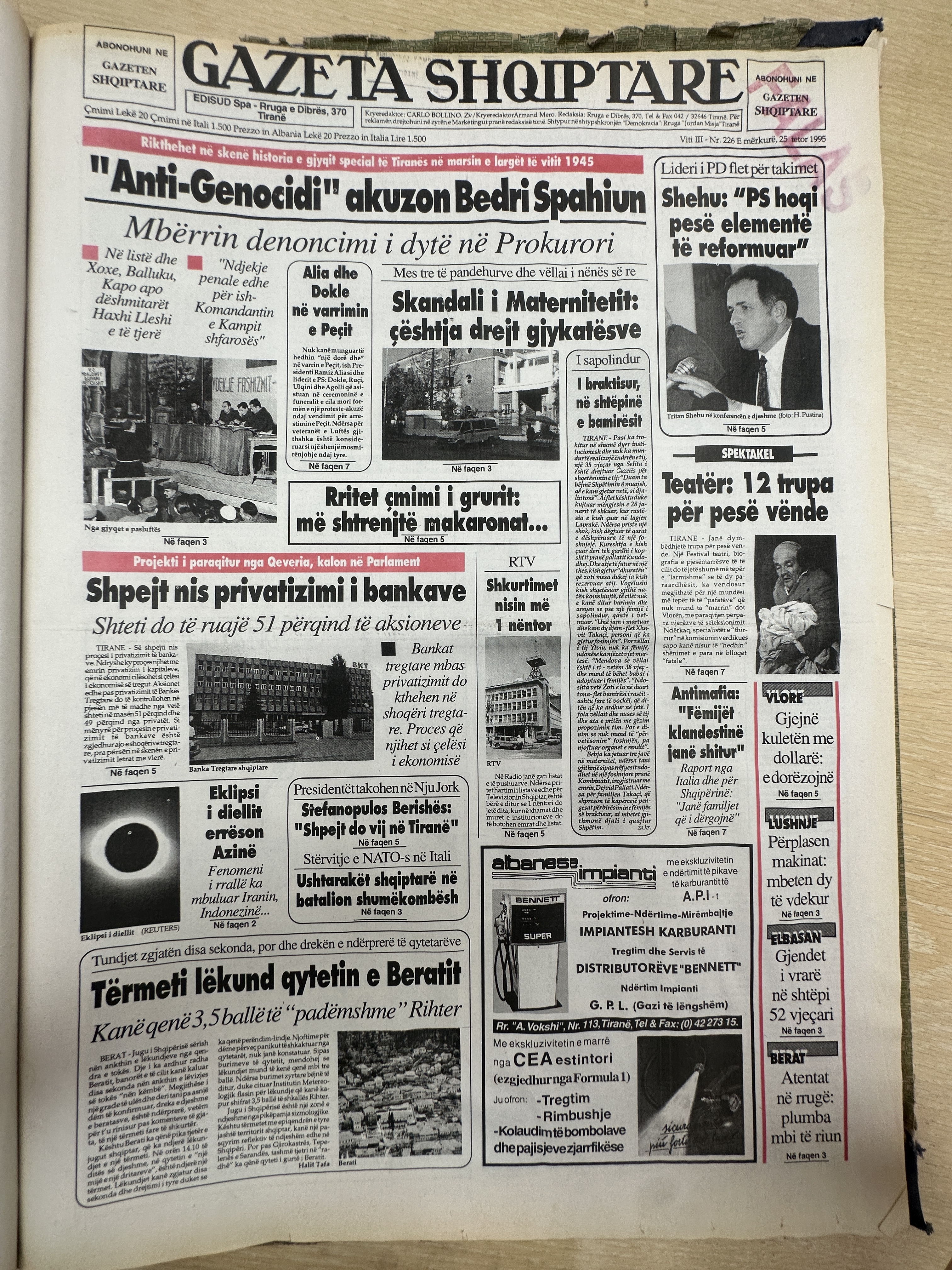 Gazeta Shqiptare 1995-10-25