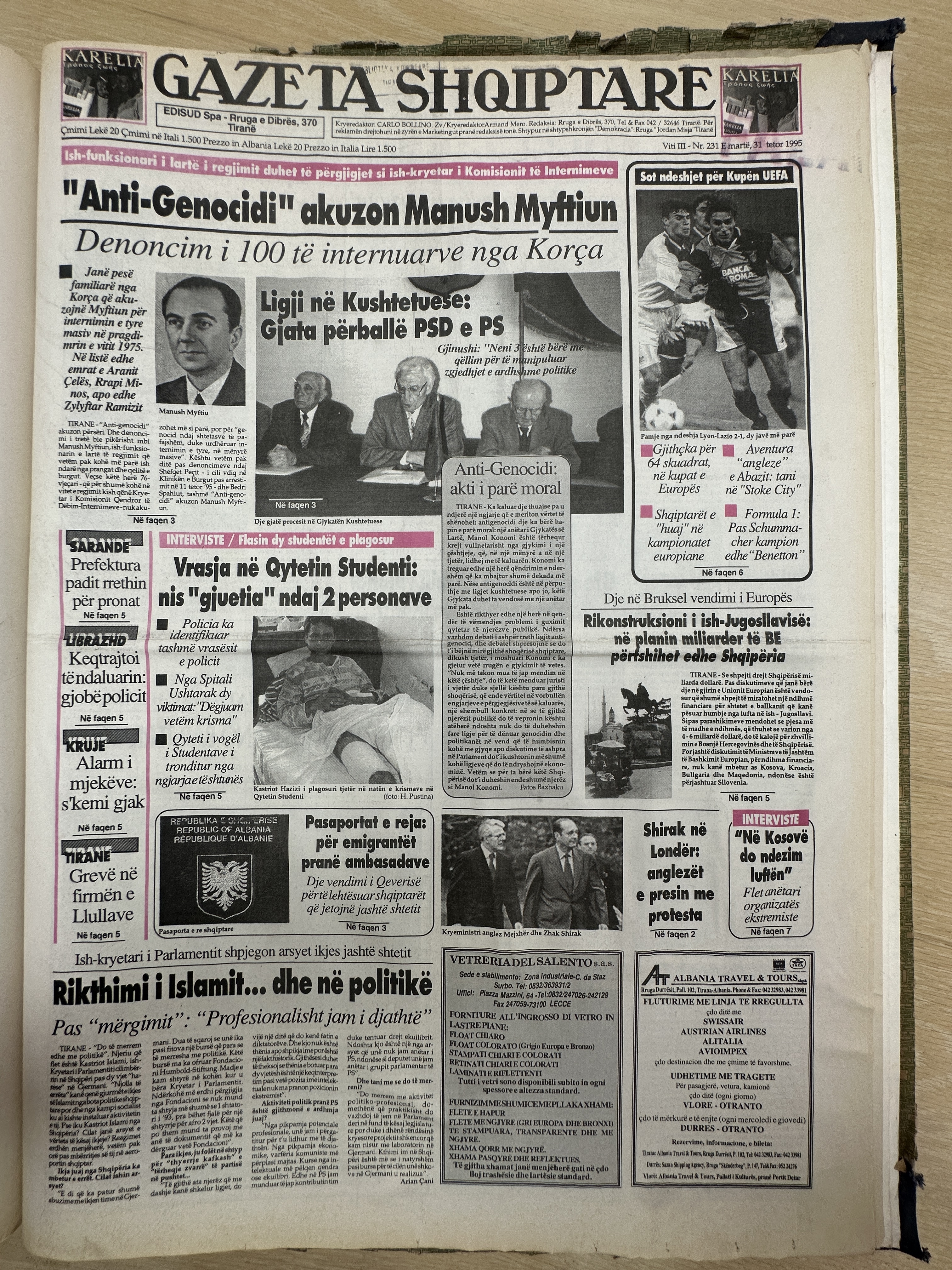 Gazeta Shqiptare 1995-10-31