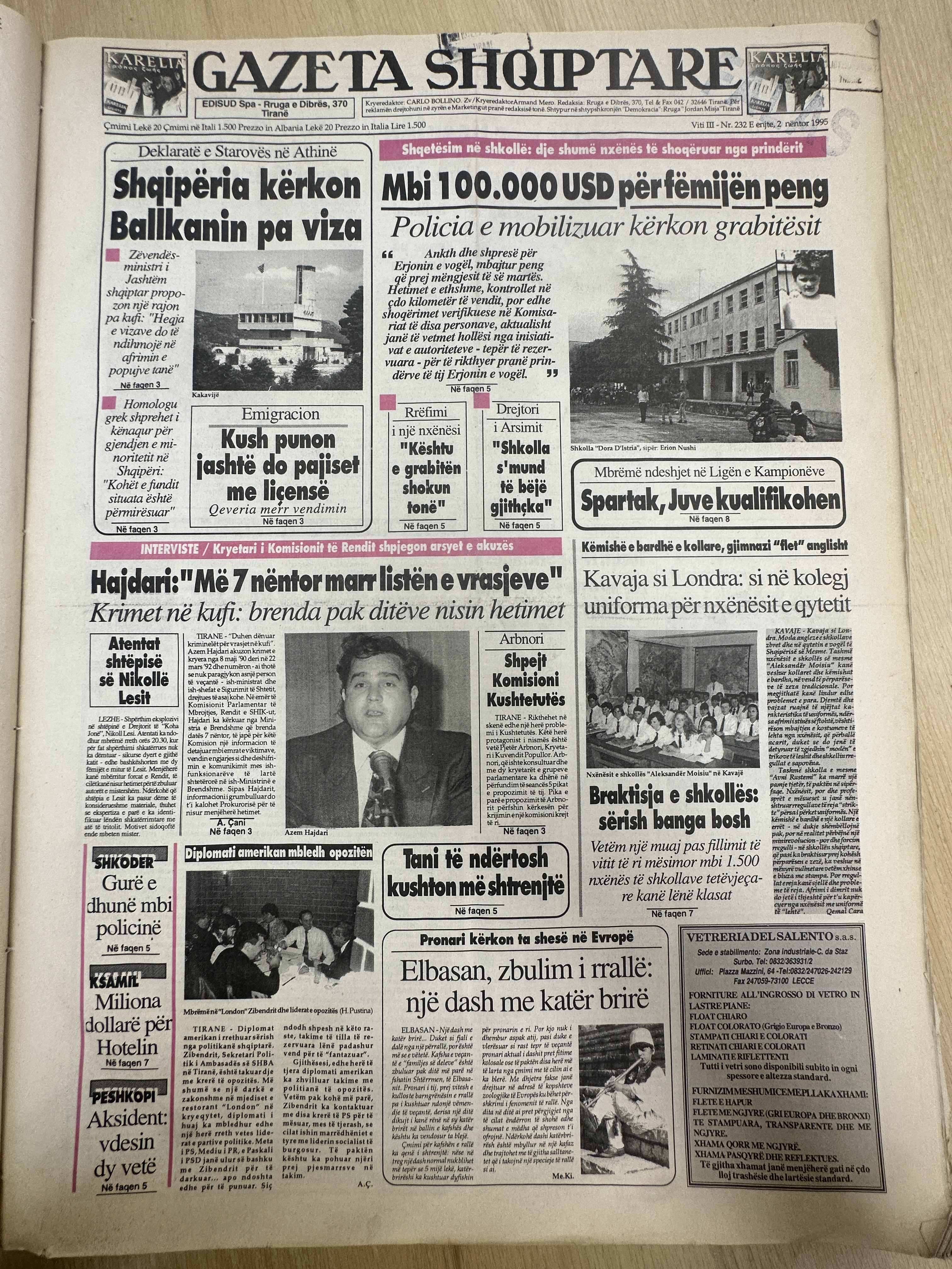 Gazeta Shqiptare 1995-11-02