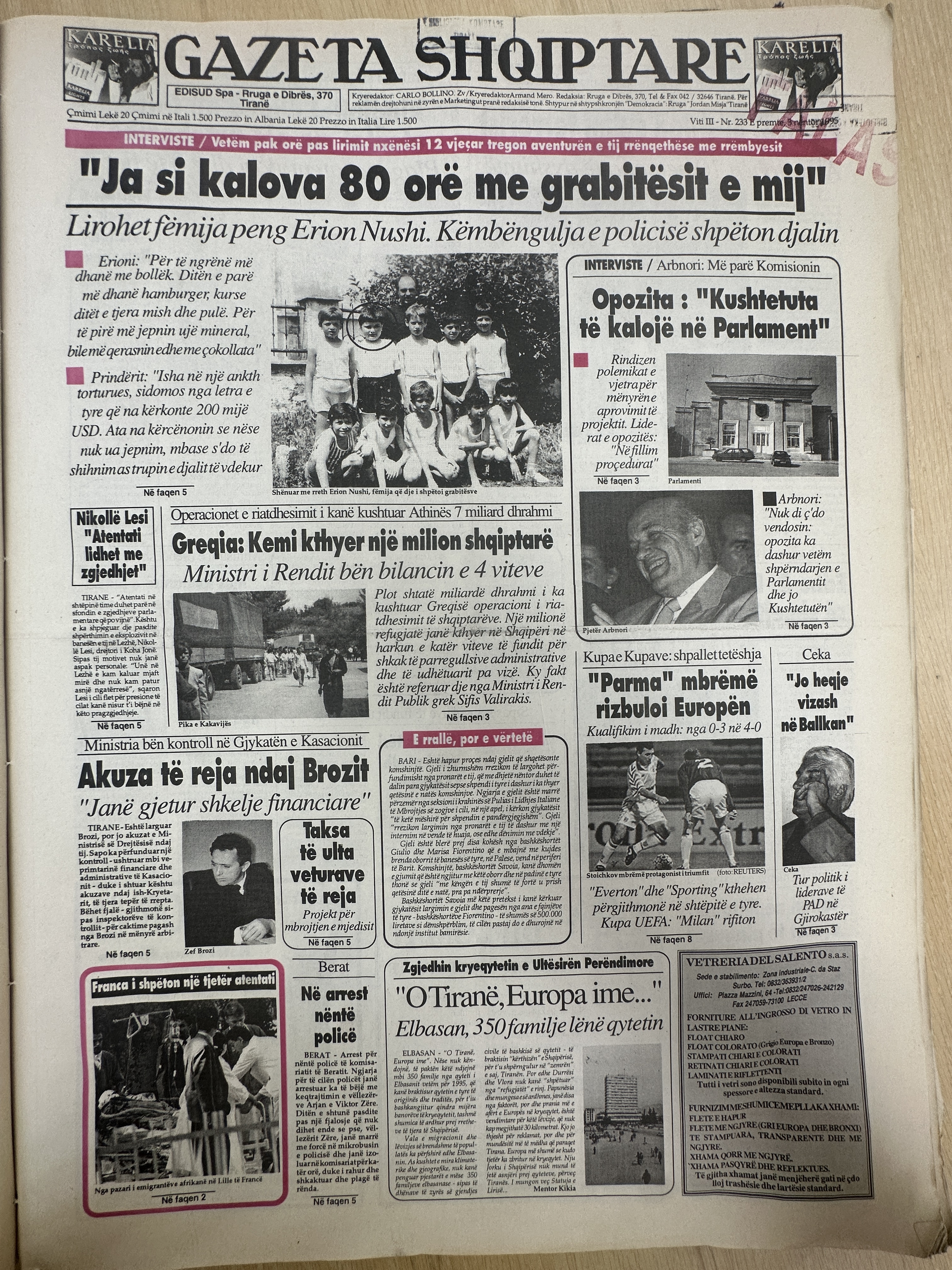 Gazeta Shqiptare 1995-09-08