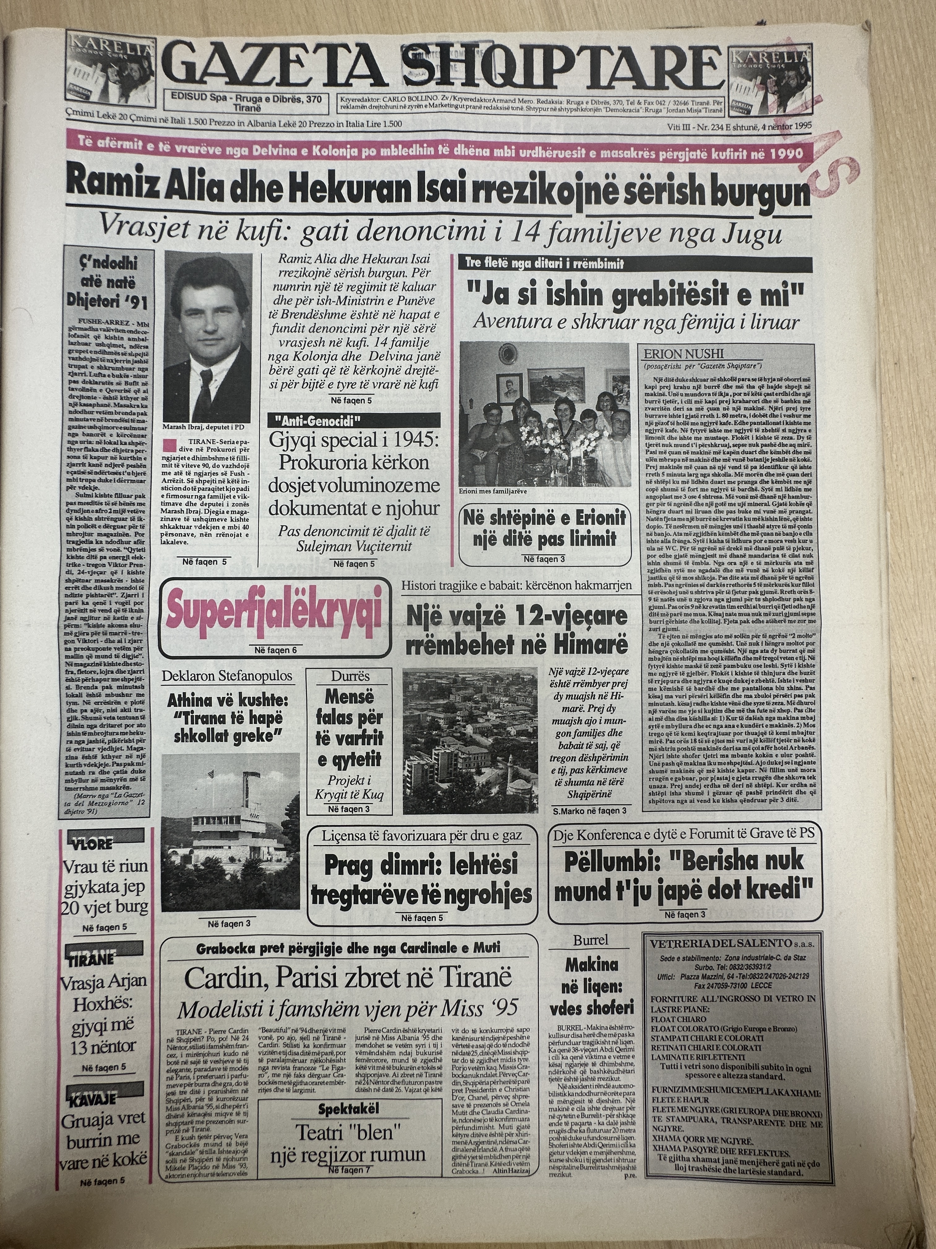 Gazeta Shqiptare 1995-11-04