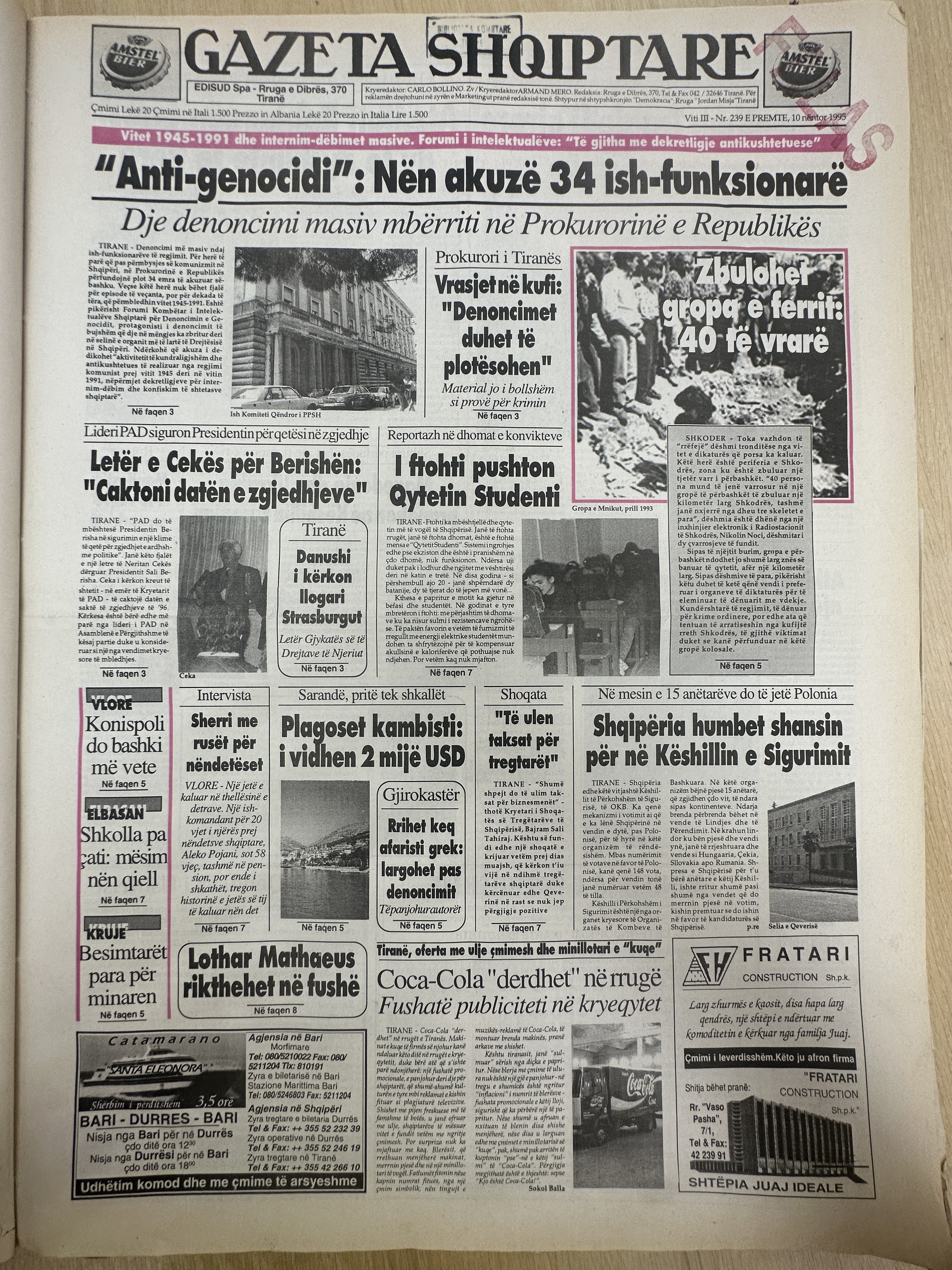 Gazeta Shqiptare 1995-11-10