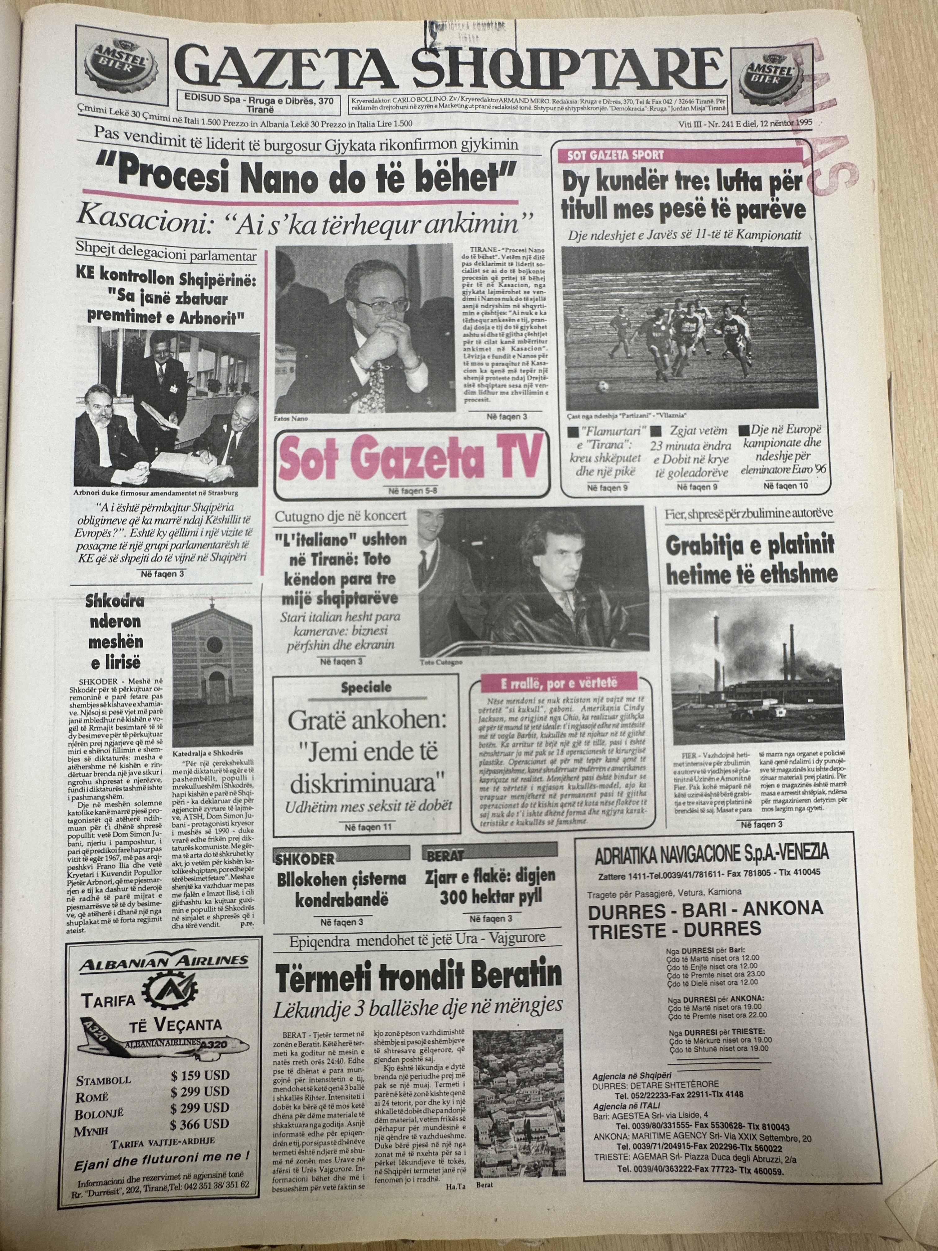 Gazeta Shqiptare 1995-11-12