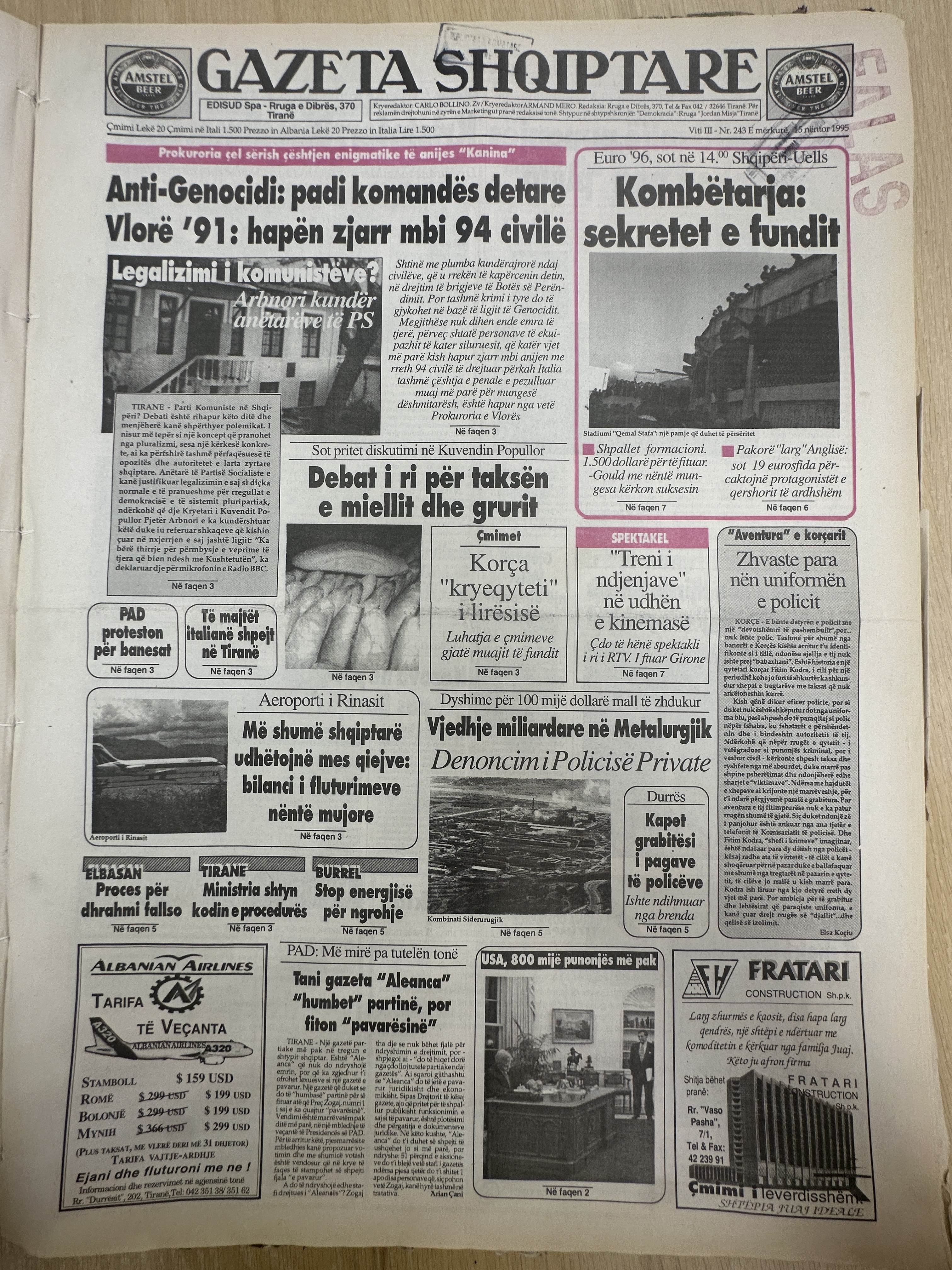 Gazeta Shqiptare 1995-11-15