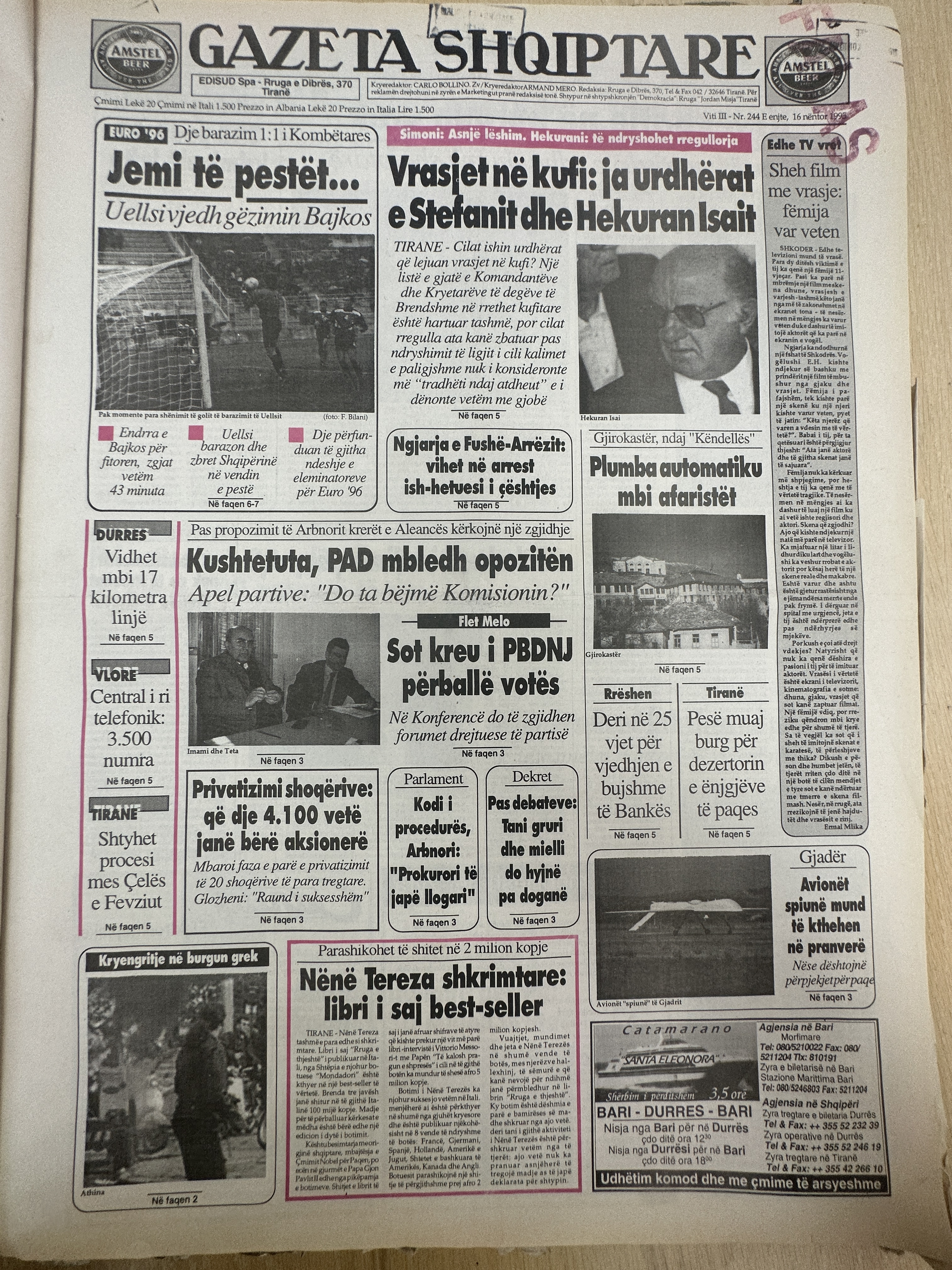 Gazeta Shqiptare 1995-11-16