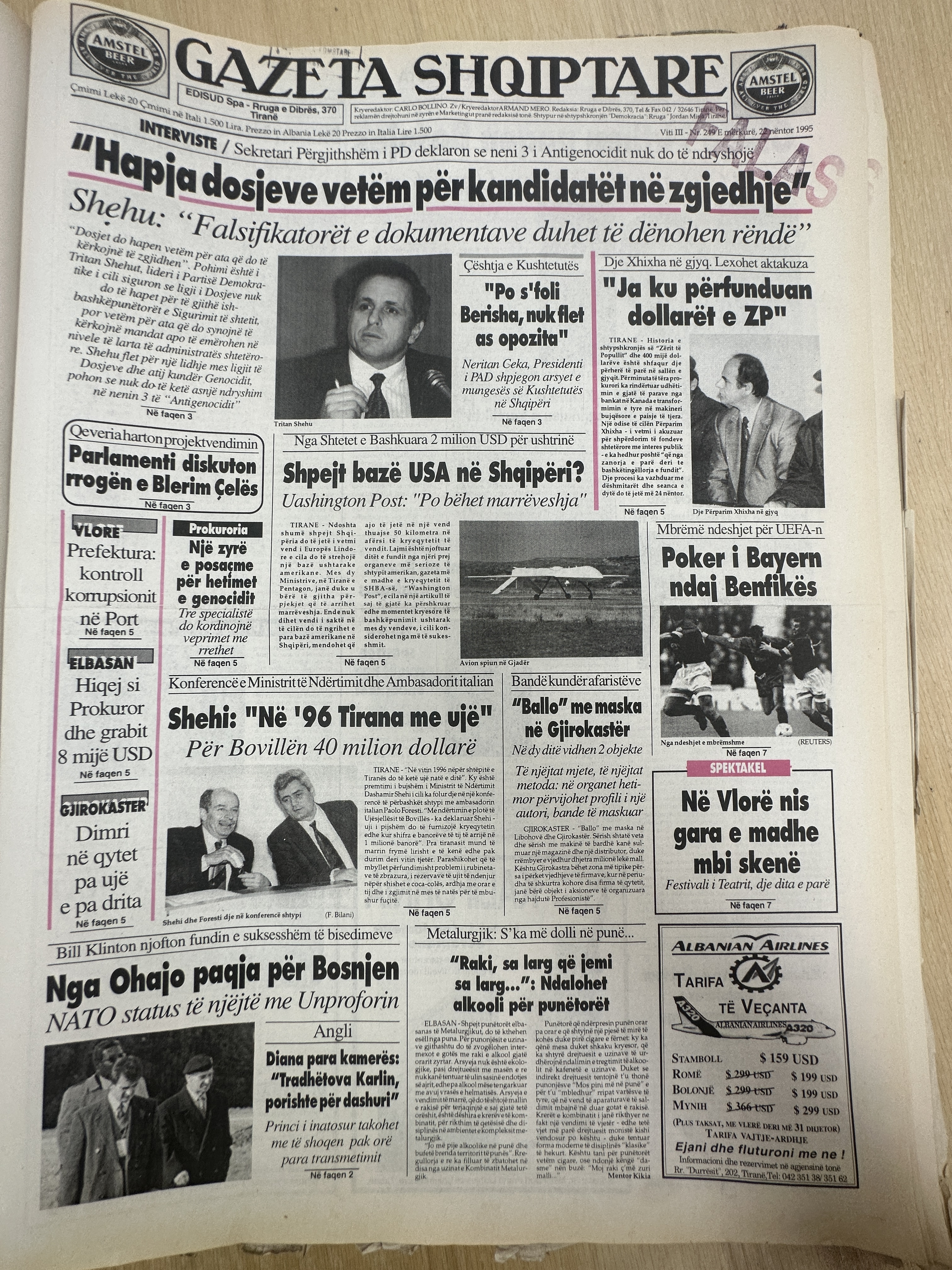 Gazeta Shqiptare 1995-11-22