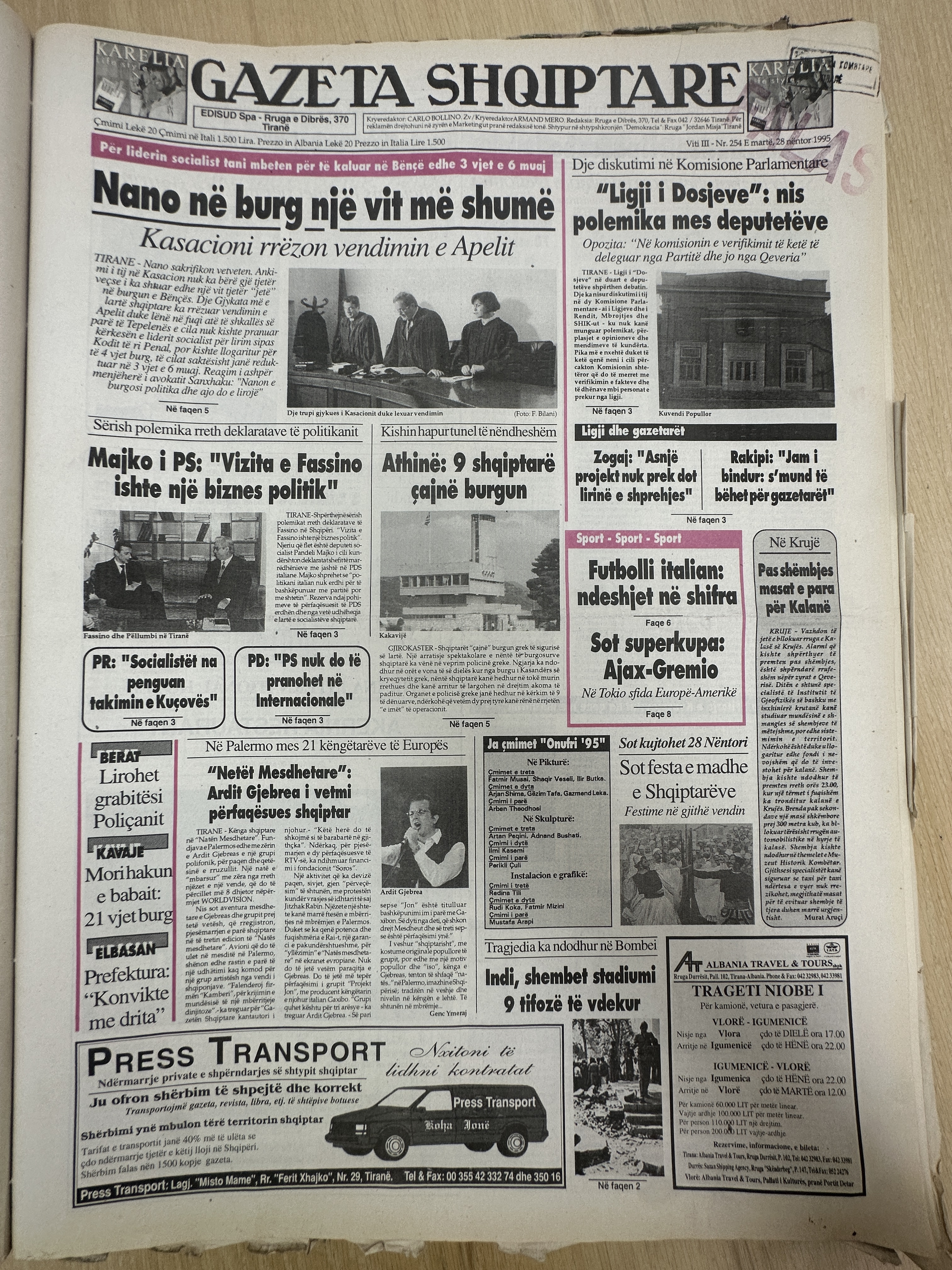 Gazeta Shqiptare 1995-11-28