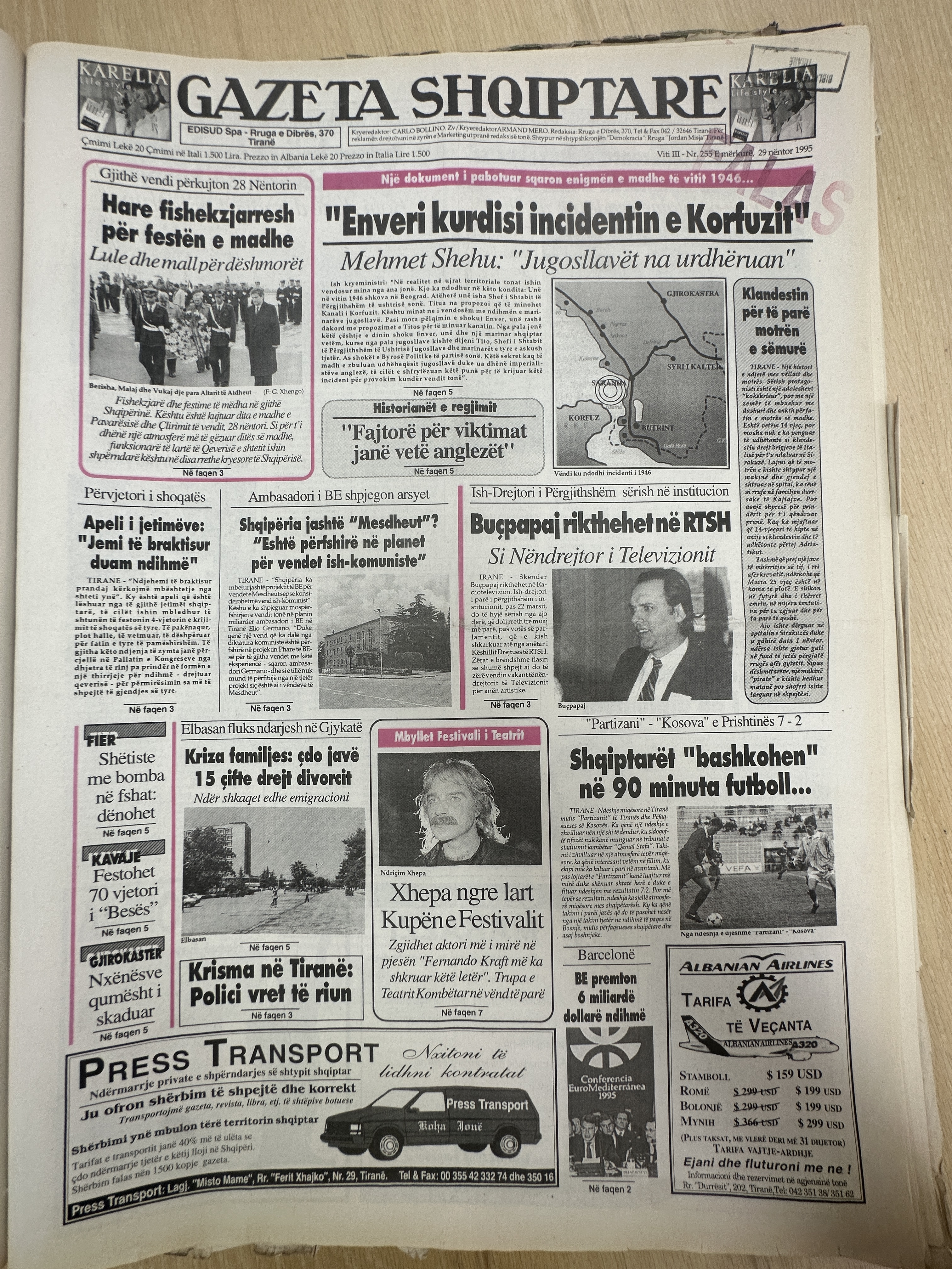 Gazeta Shqiptare 1995-11-29