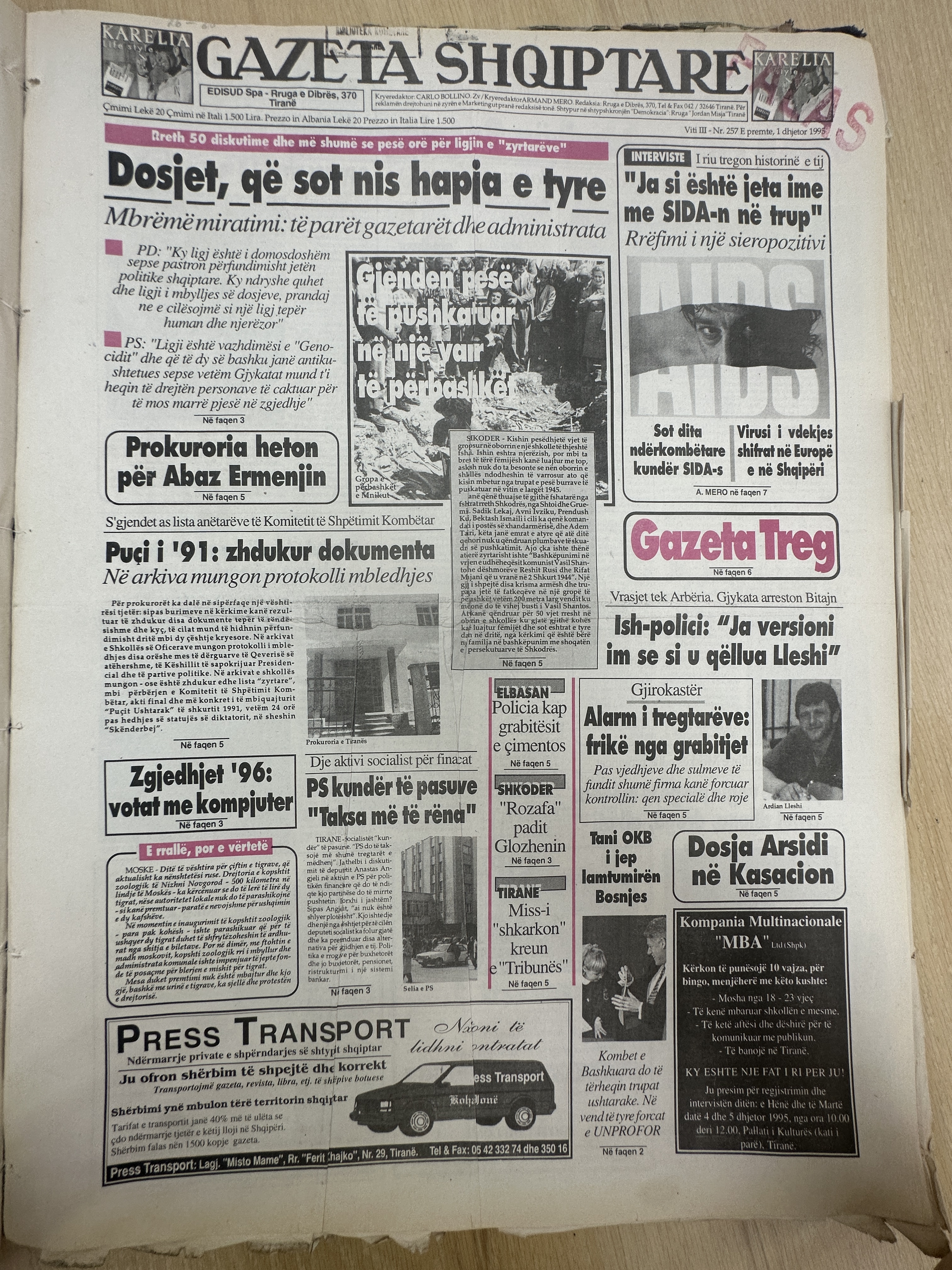 Gazeta Shqiptare 1995-12-01