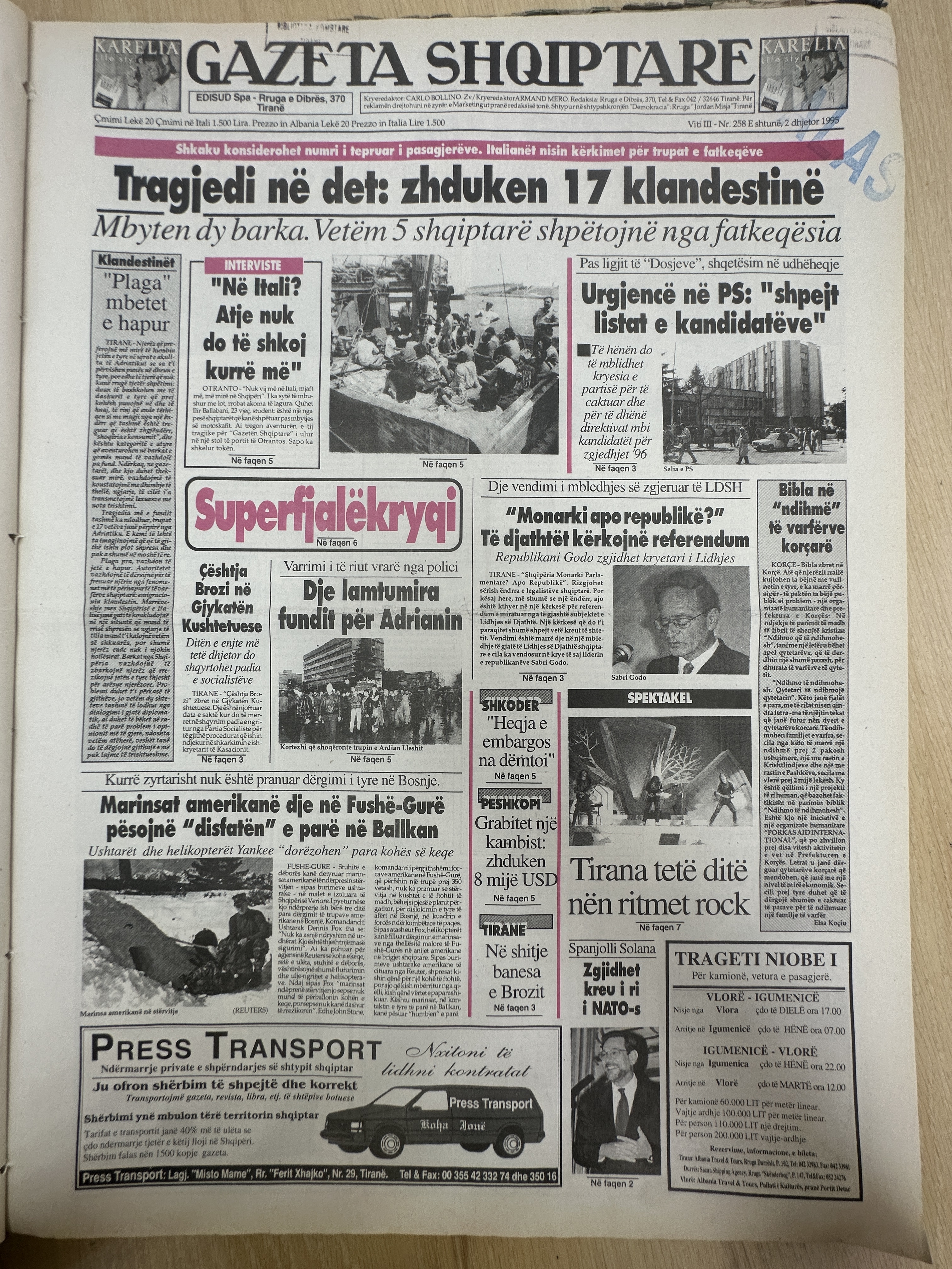 Gazeta Shqiptare 1995-12-02