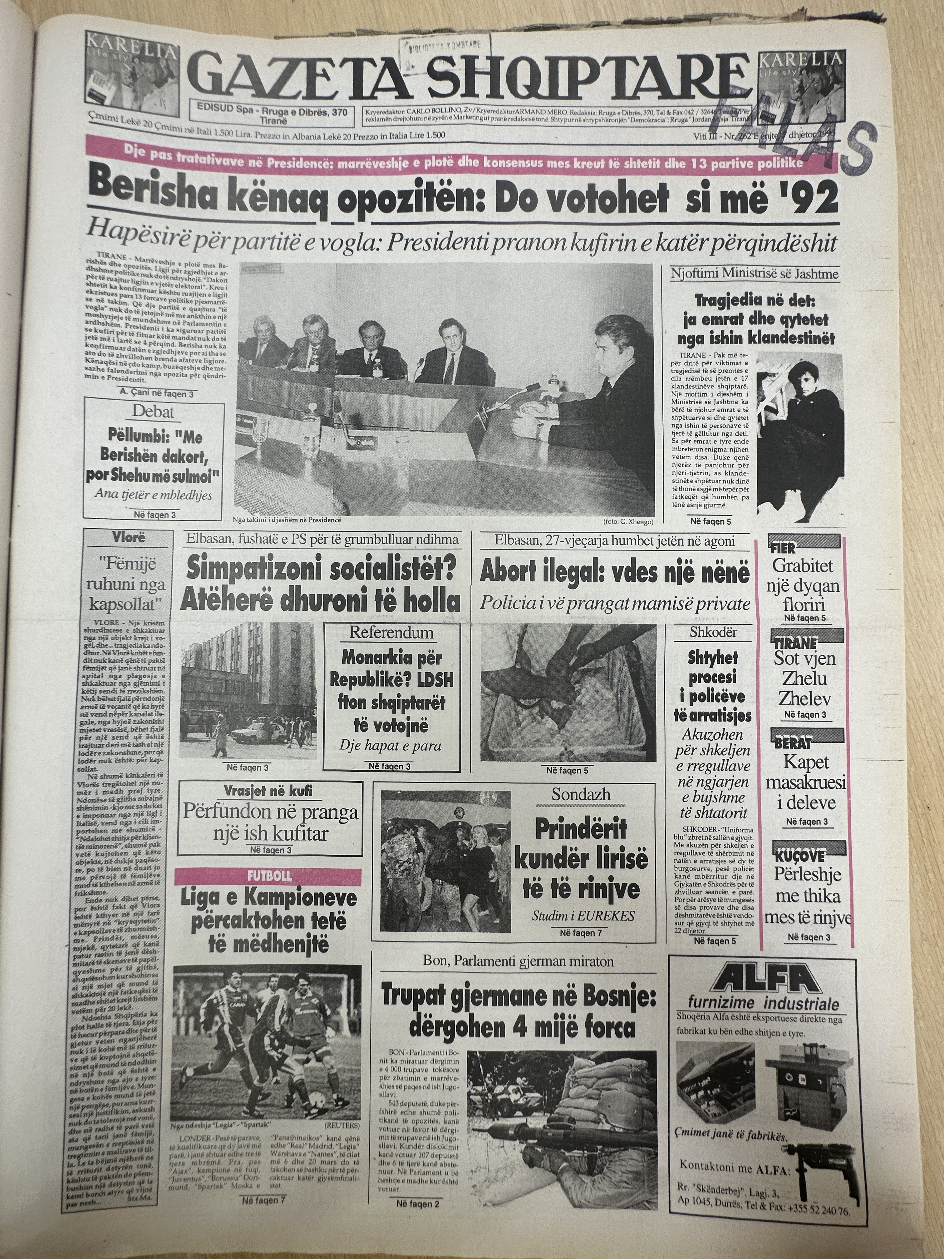 Gazeta Shqiptare 1995-12-07