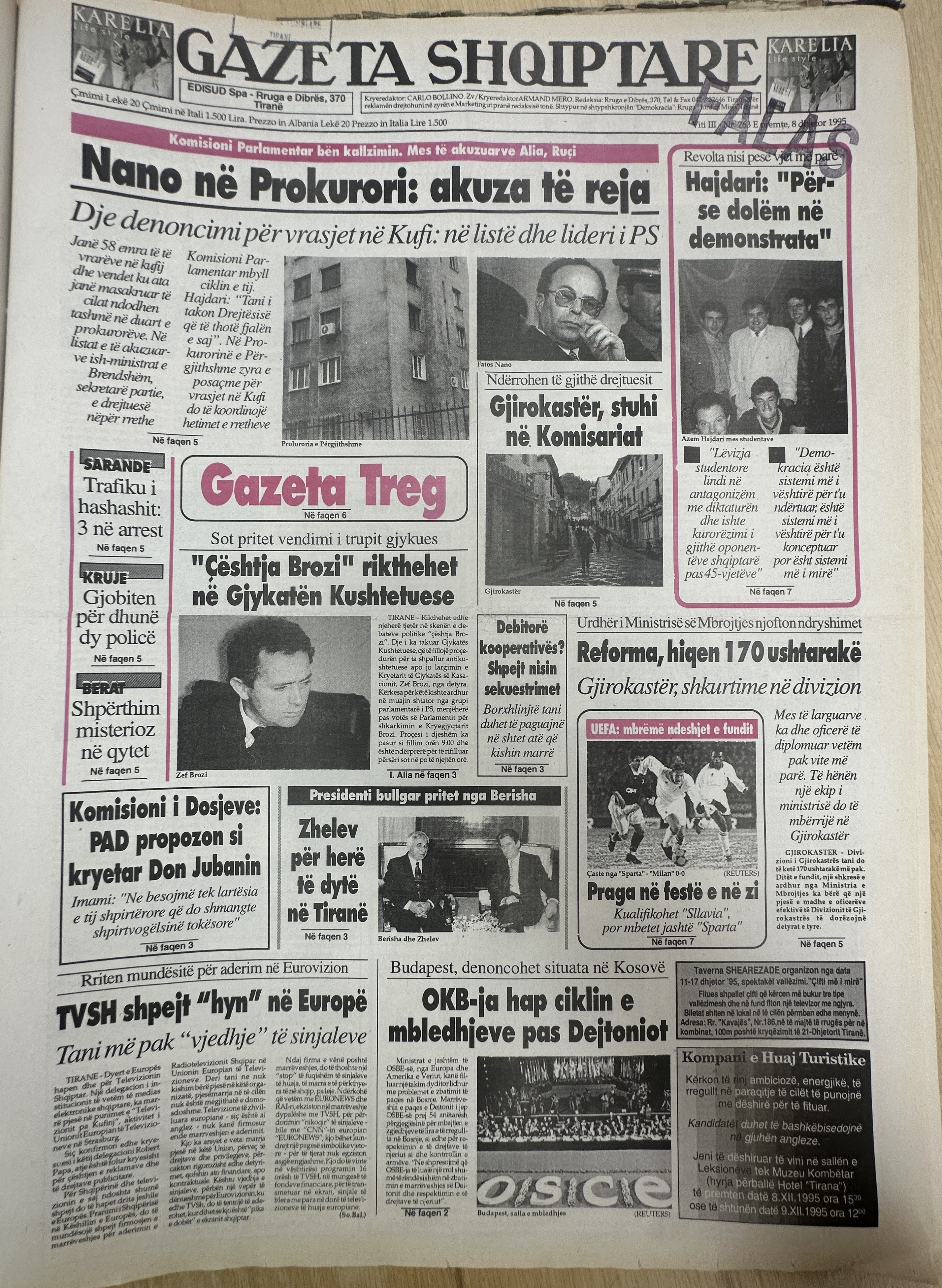 Gazeta Shqiptare 1995-09-08