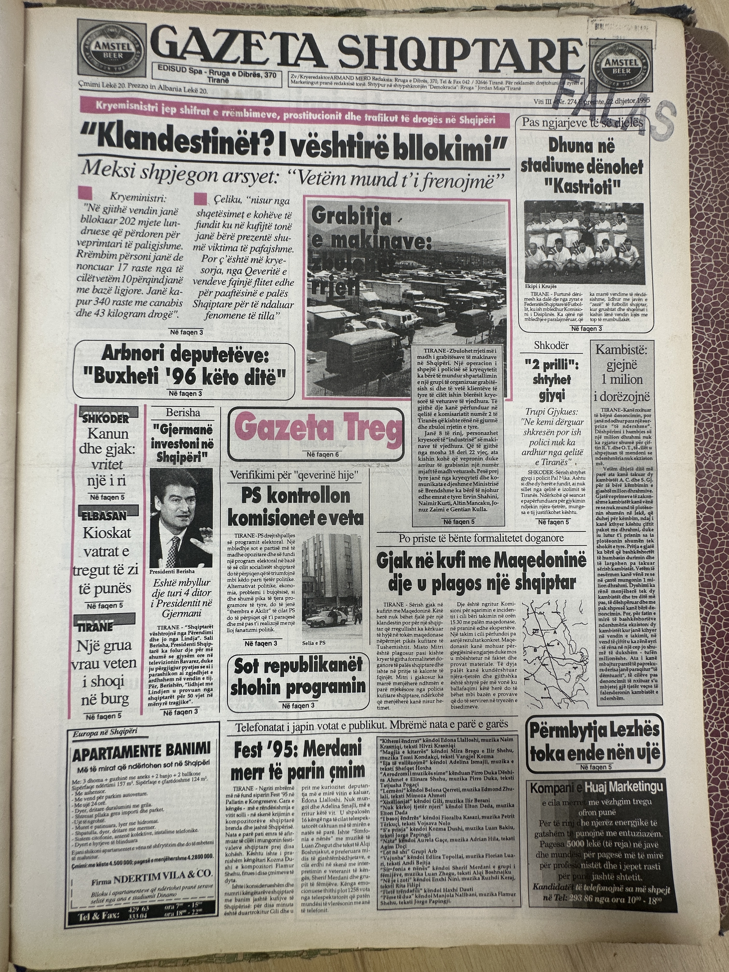 Gazeta Shqiptare 1995-12-08