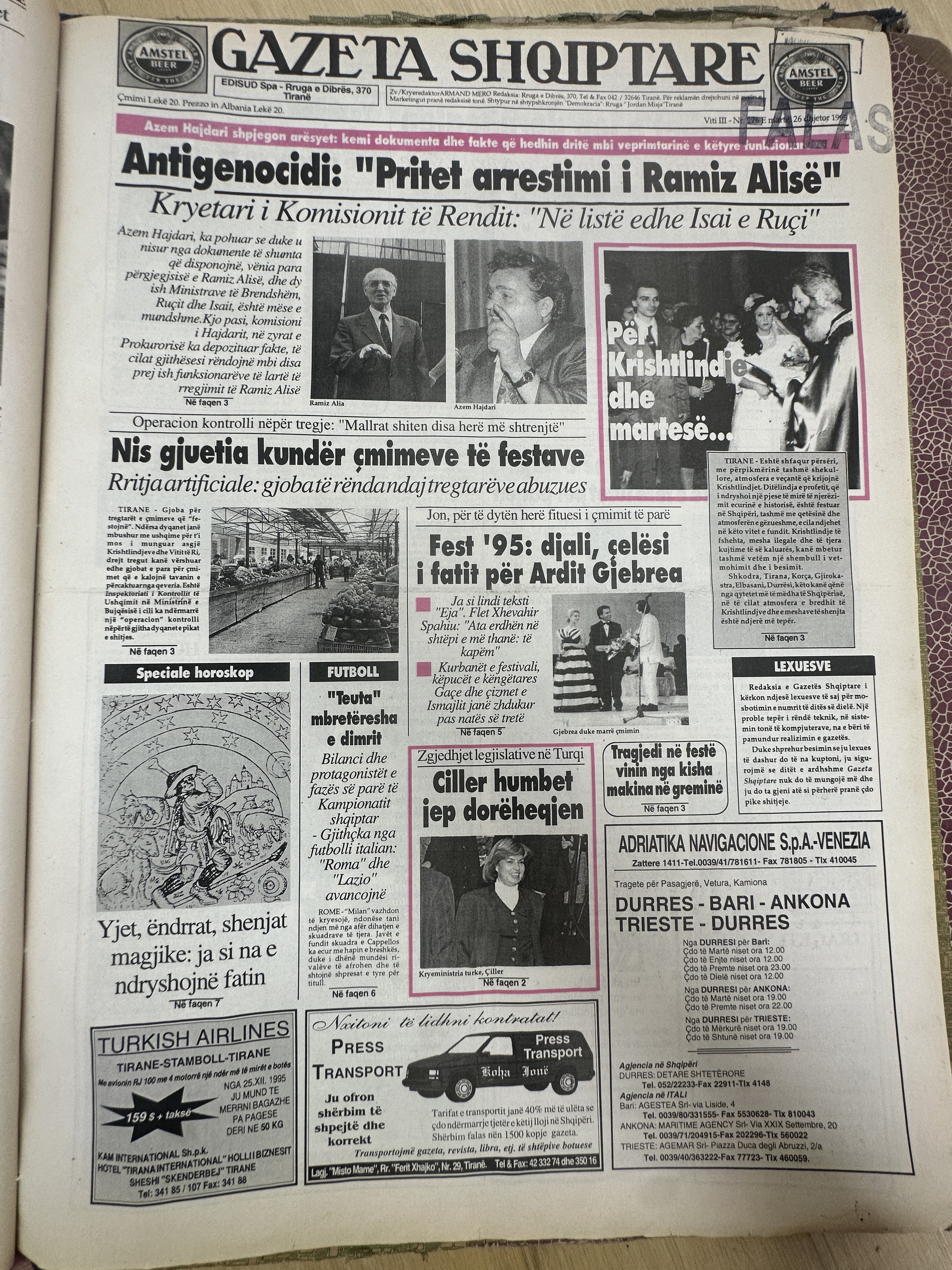 Gazeta Shqiptare 1995-12-26