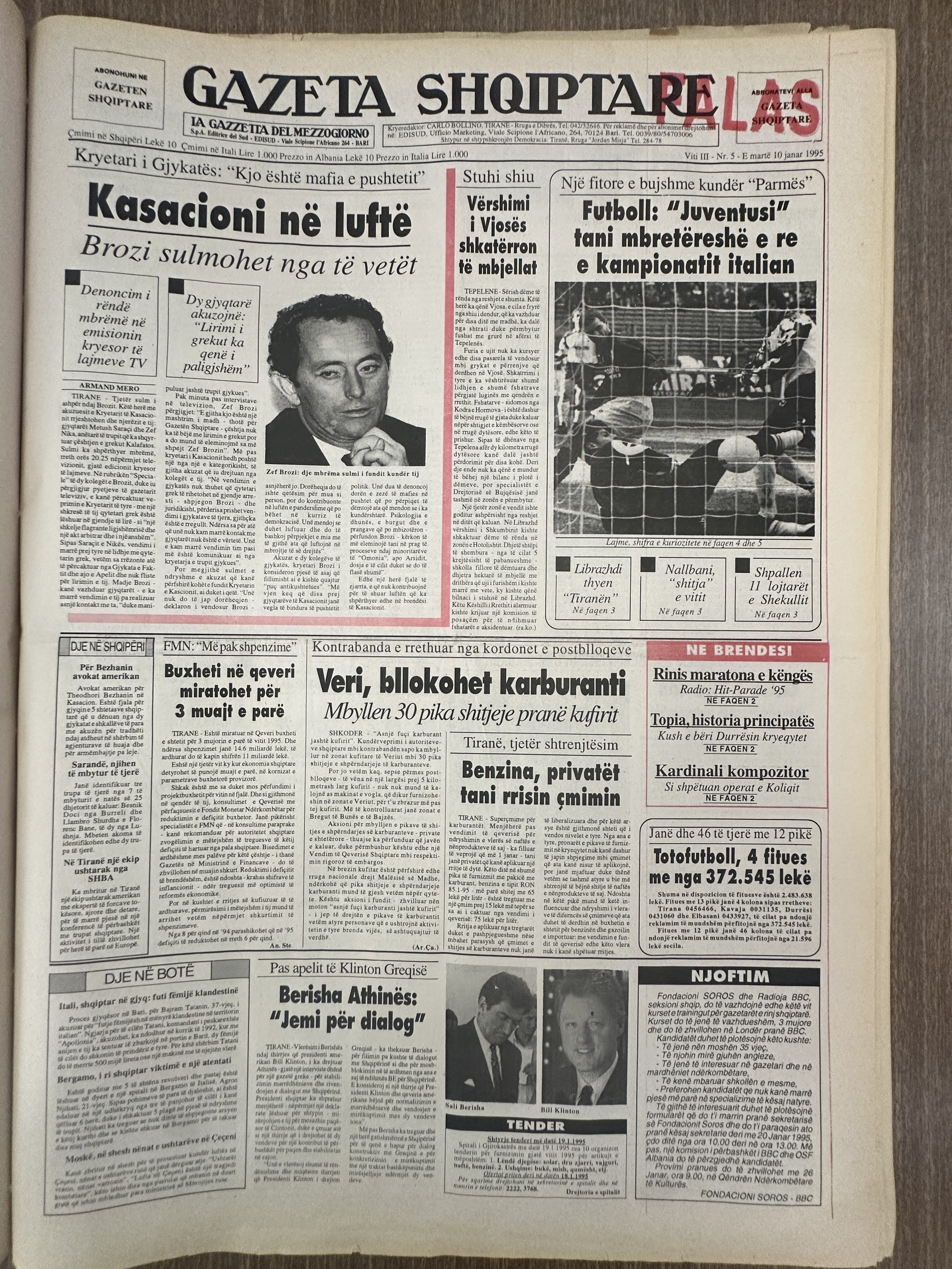 Gazeta Shqiptare 1995-01-10