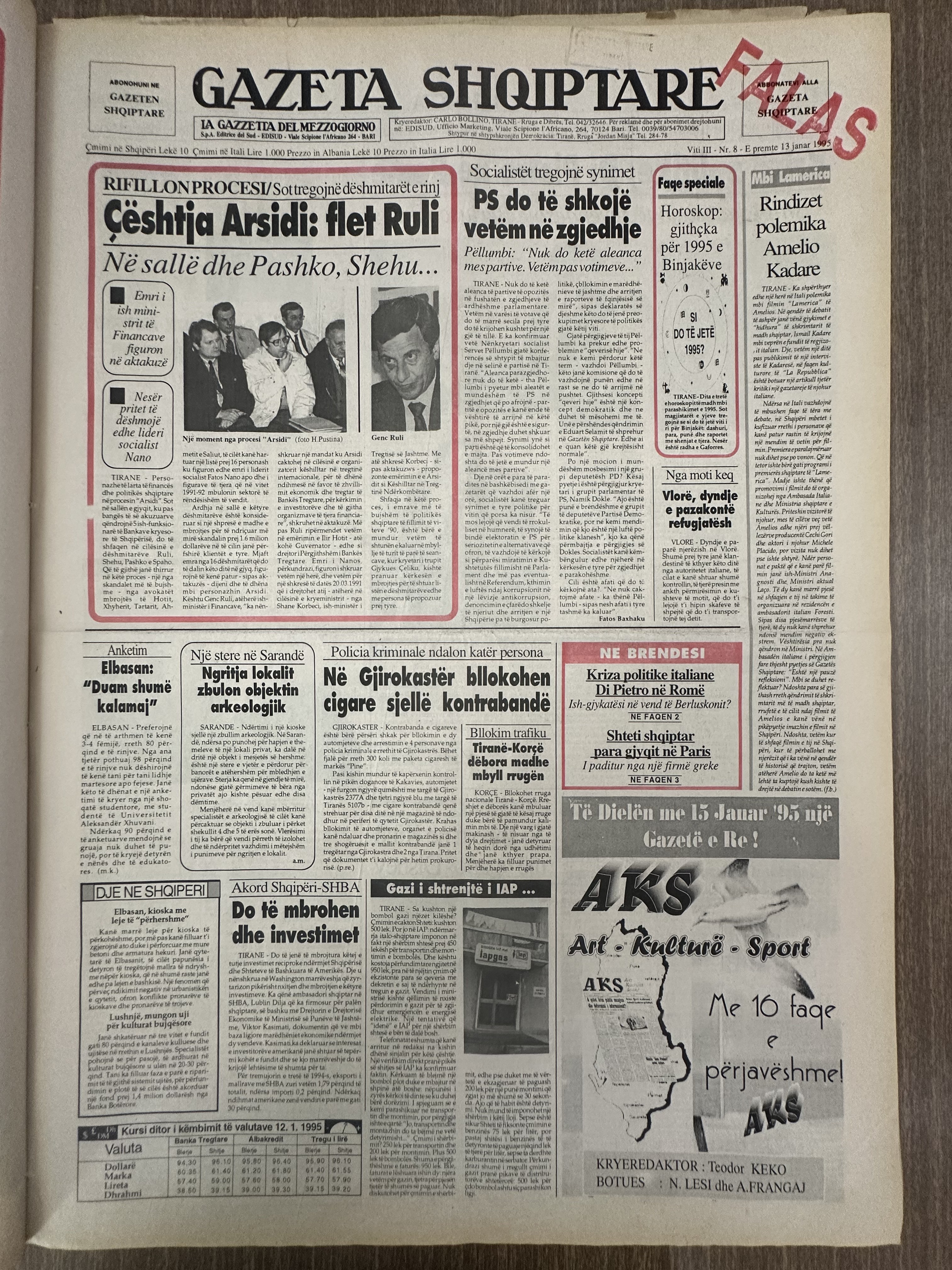 Gazeta Shqiptare 1995-01-13
