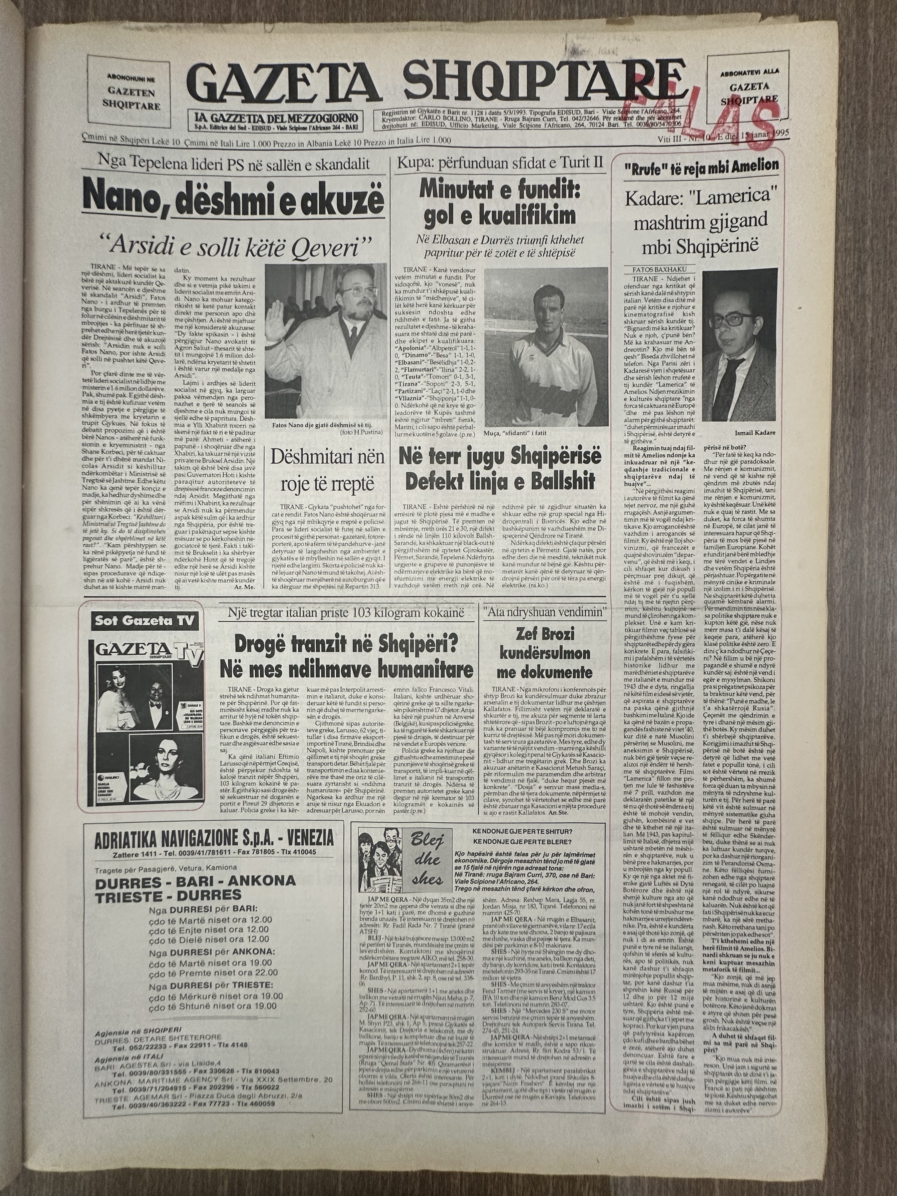 Gazeta Shqiptare 1995-01-15