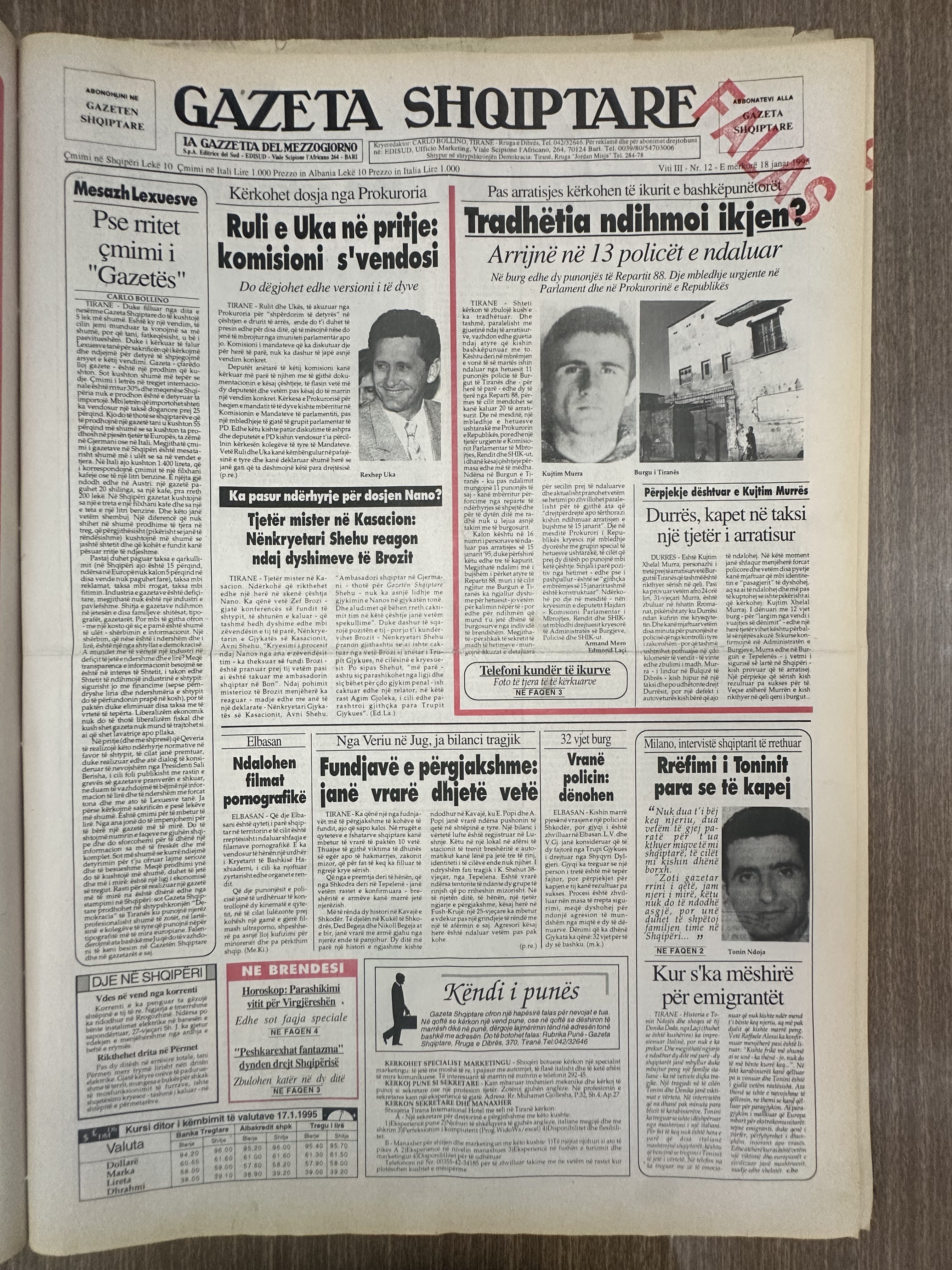 Gazeta Shqiptare 1999-01-18