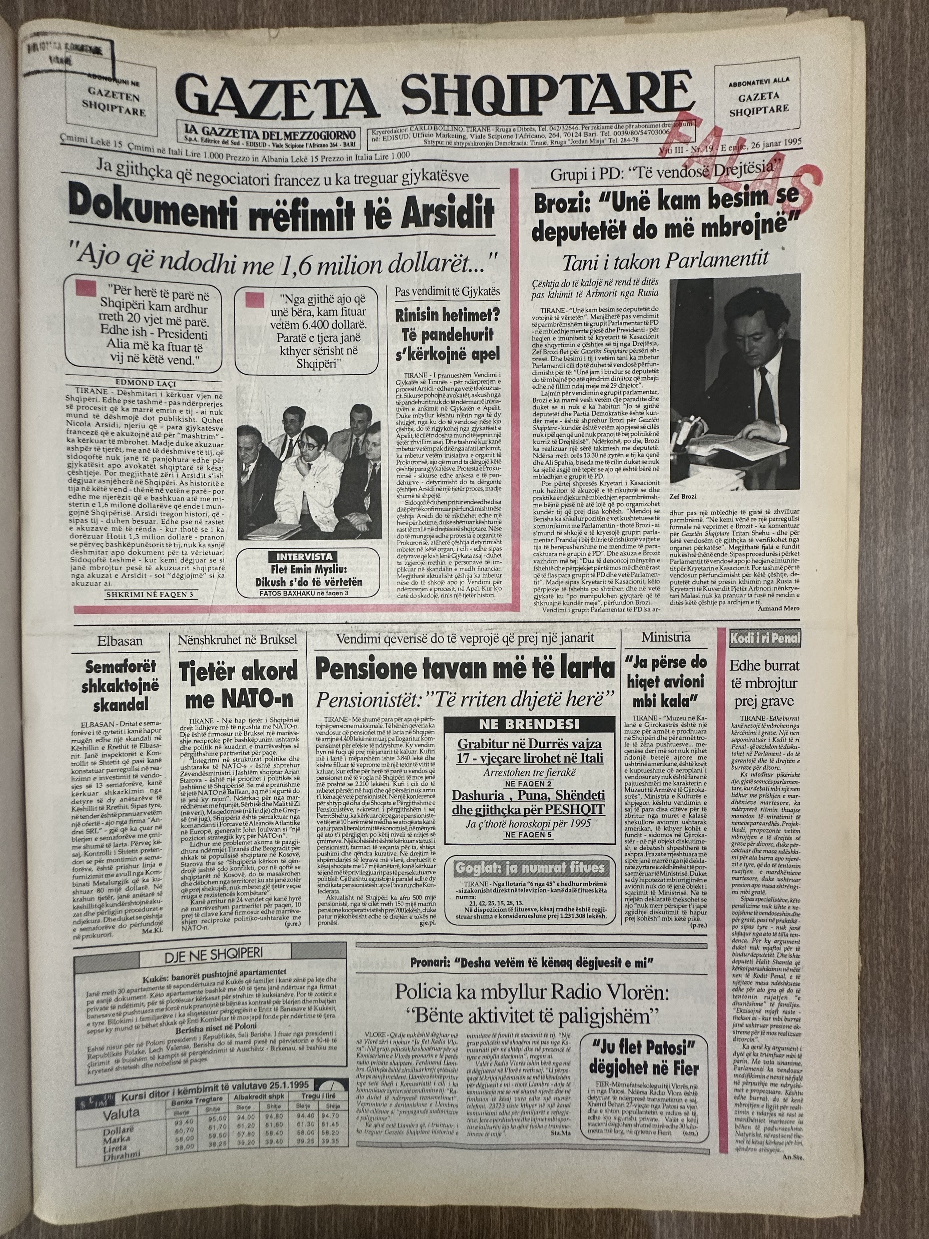 Gazeta Shqiptare 1995-01-26