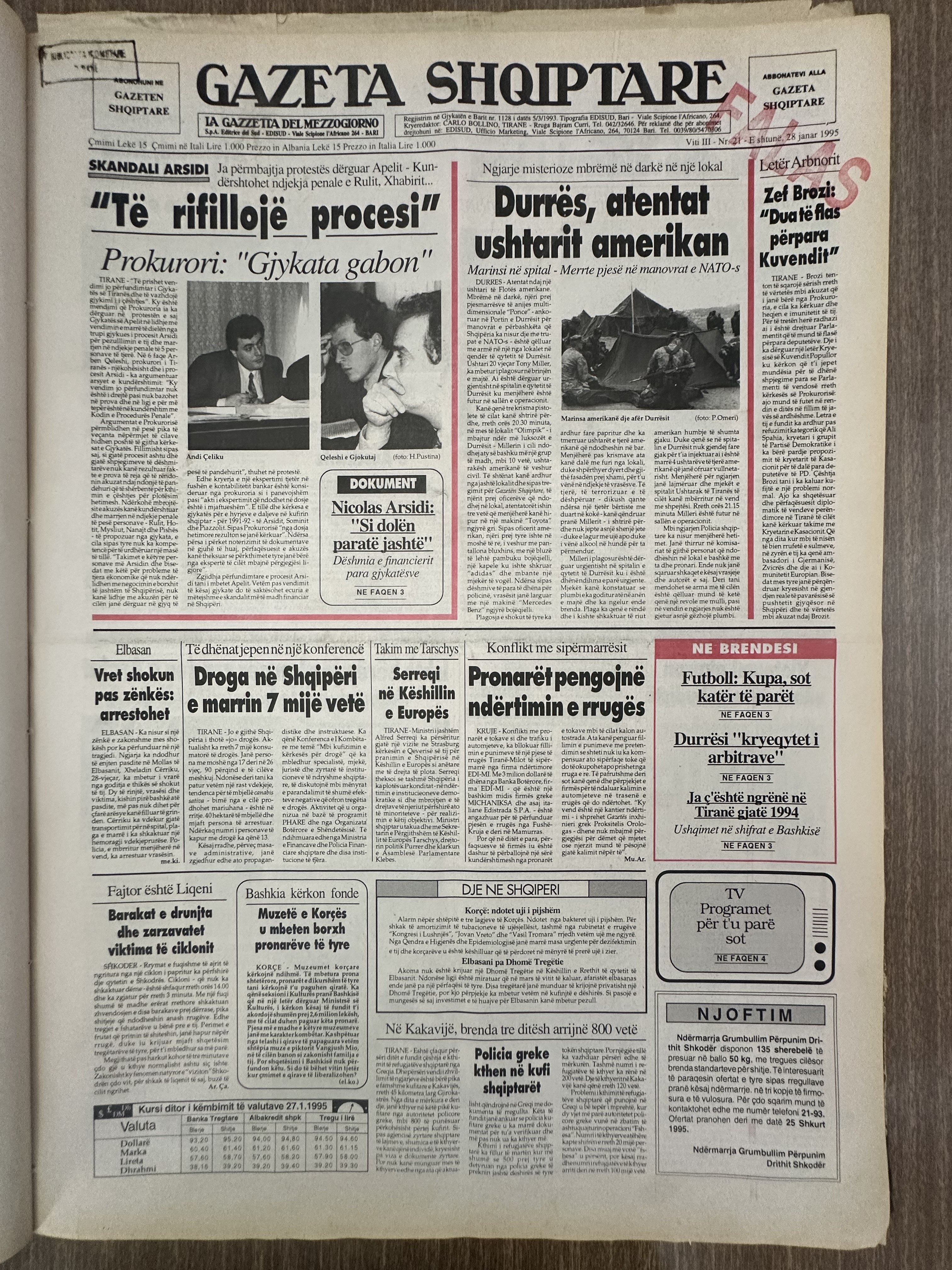 Gazeta Shqiptare 1995-01-28