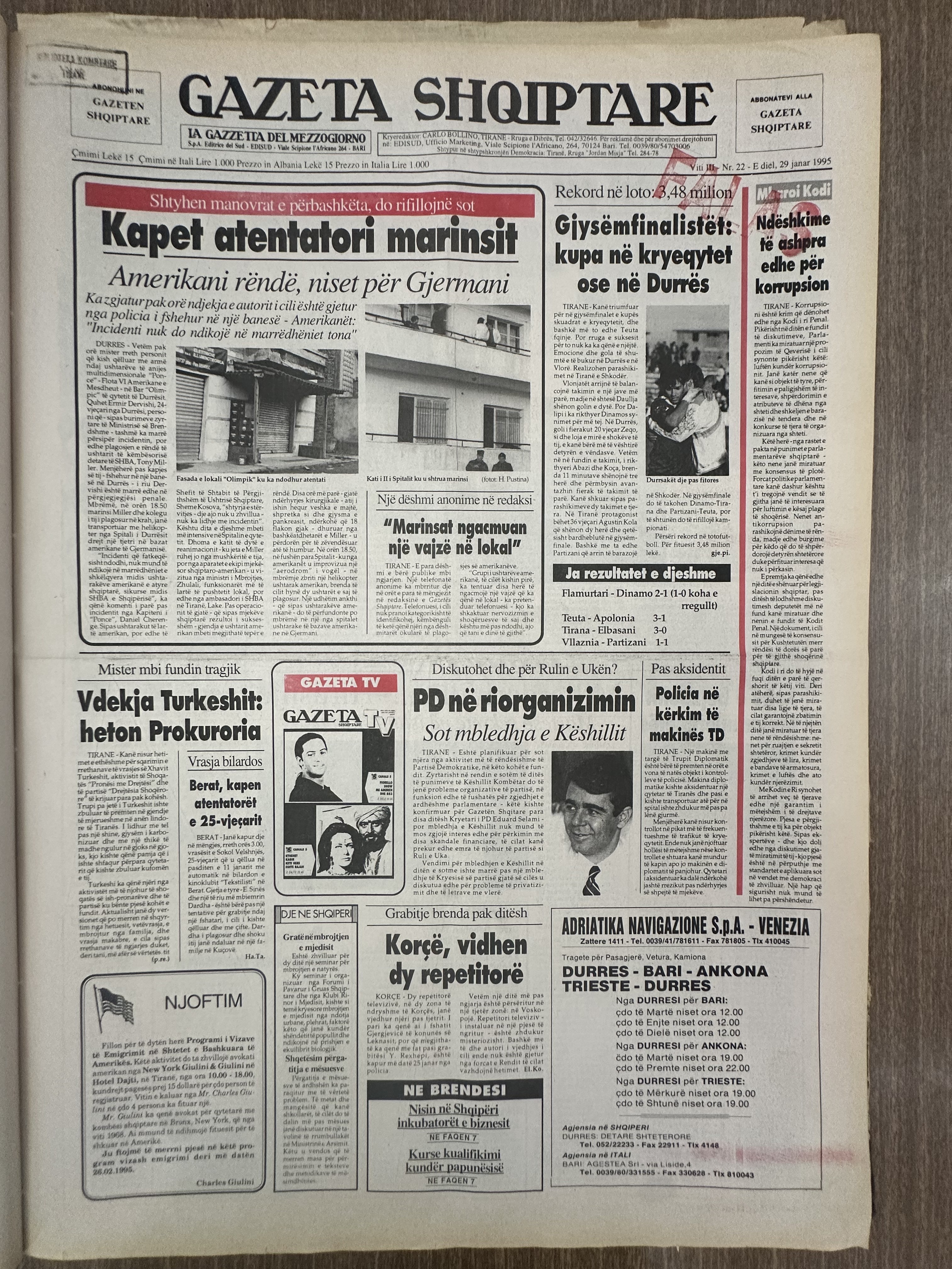 Gazeta Shqiptare 1995-01-29