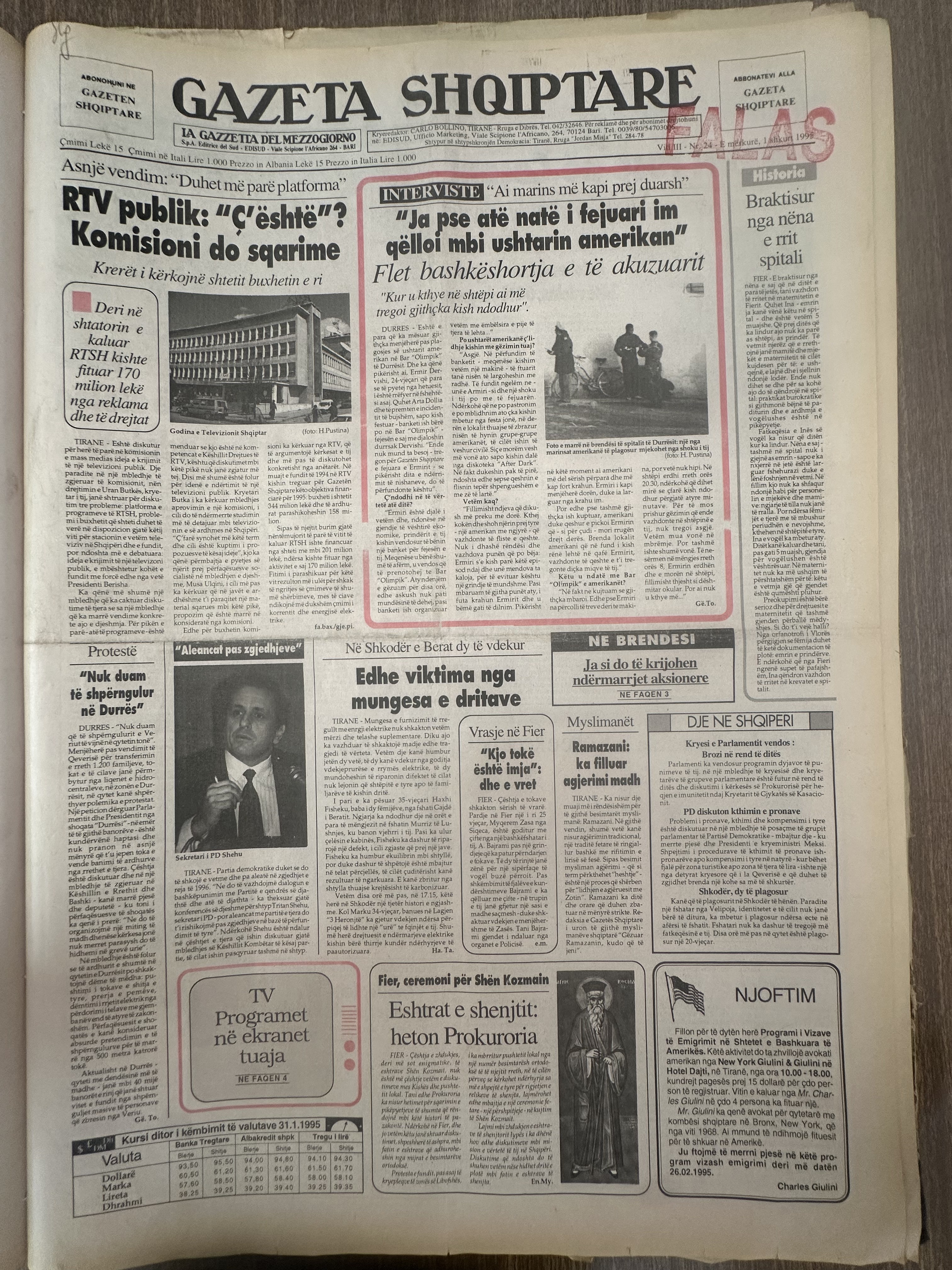 Gazeta Shqiptare 1995-02-01