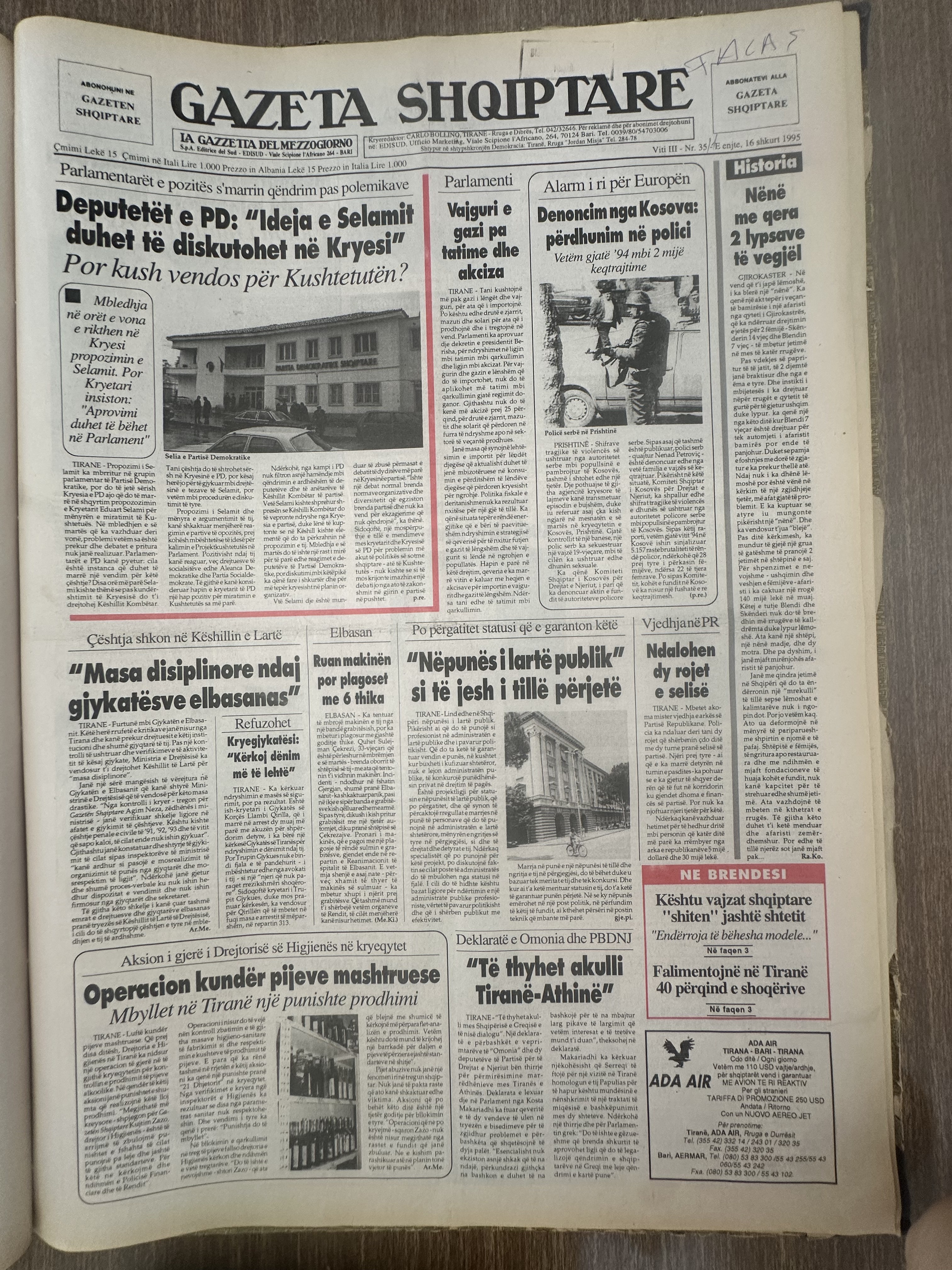 Gazeta Shqiptare 1998-02-16